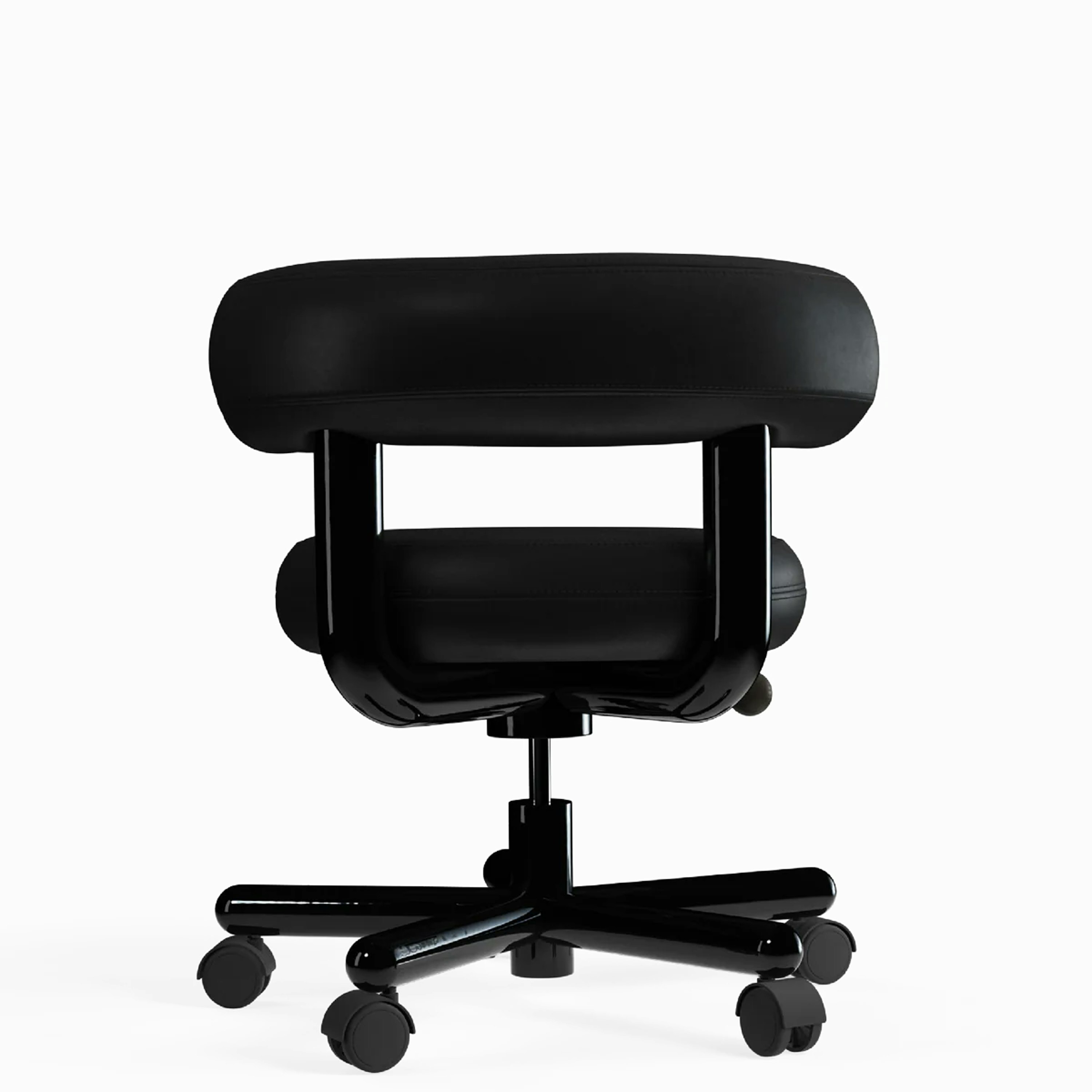 Fat Work Chair - Leather, Black