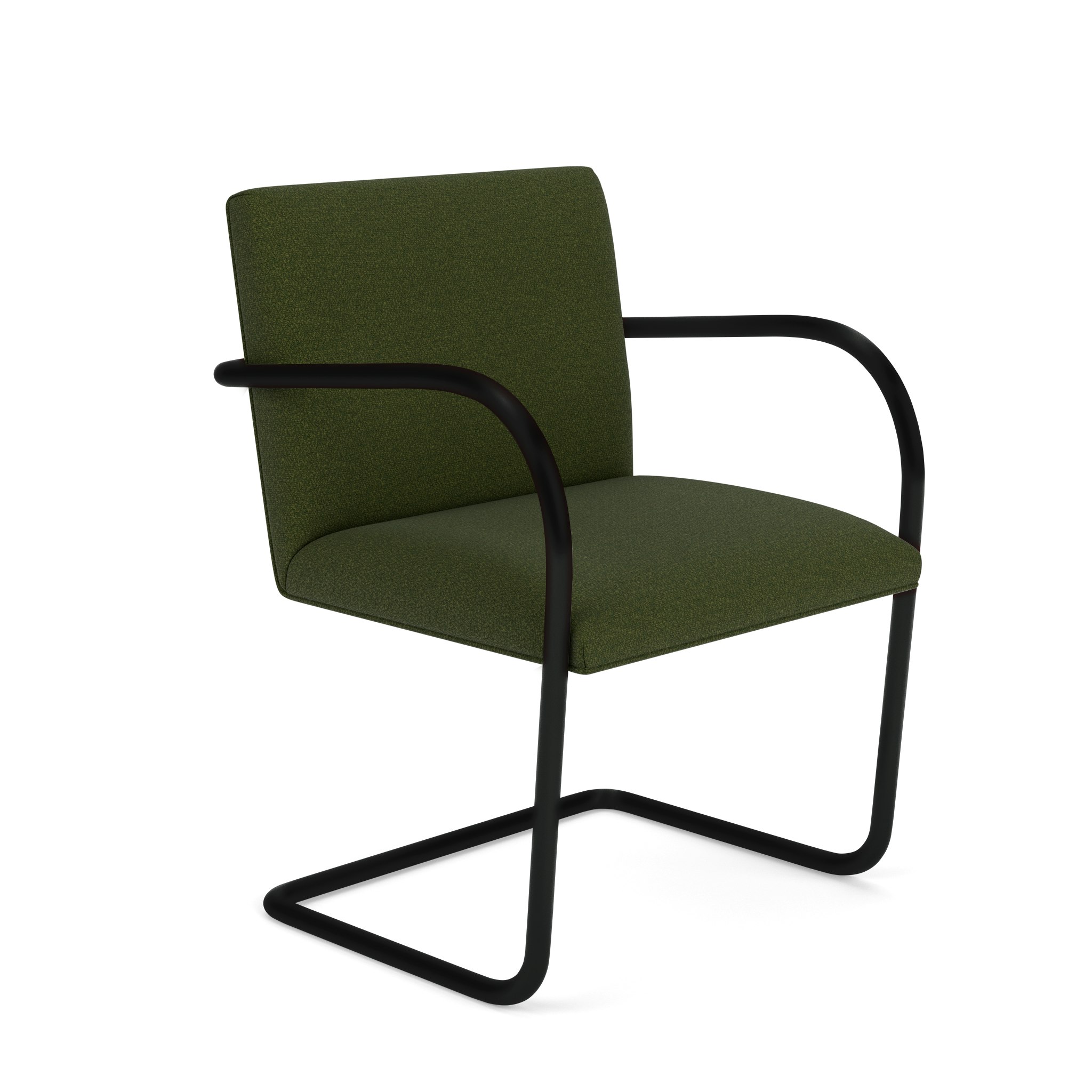 Brno Tubular Chair - Armchair, Classic Boucle, Rover, Black