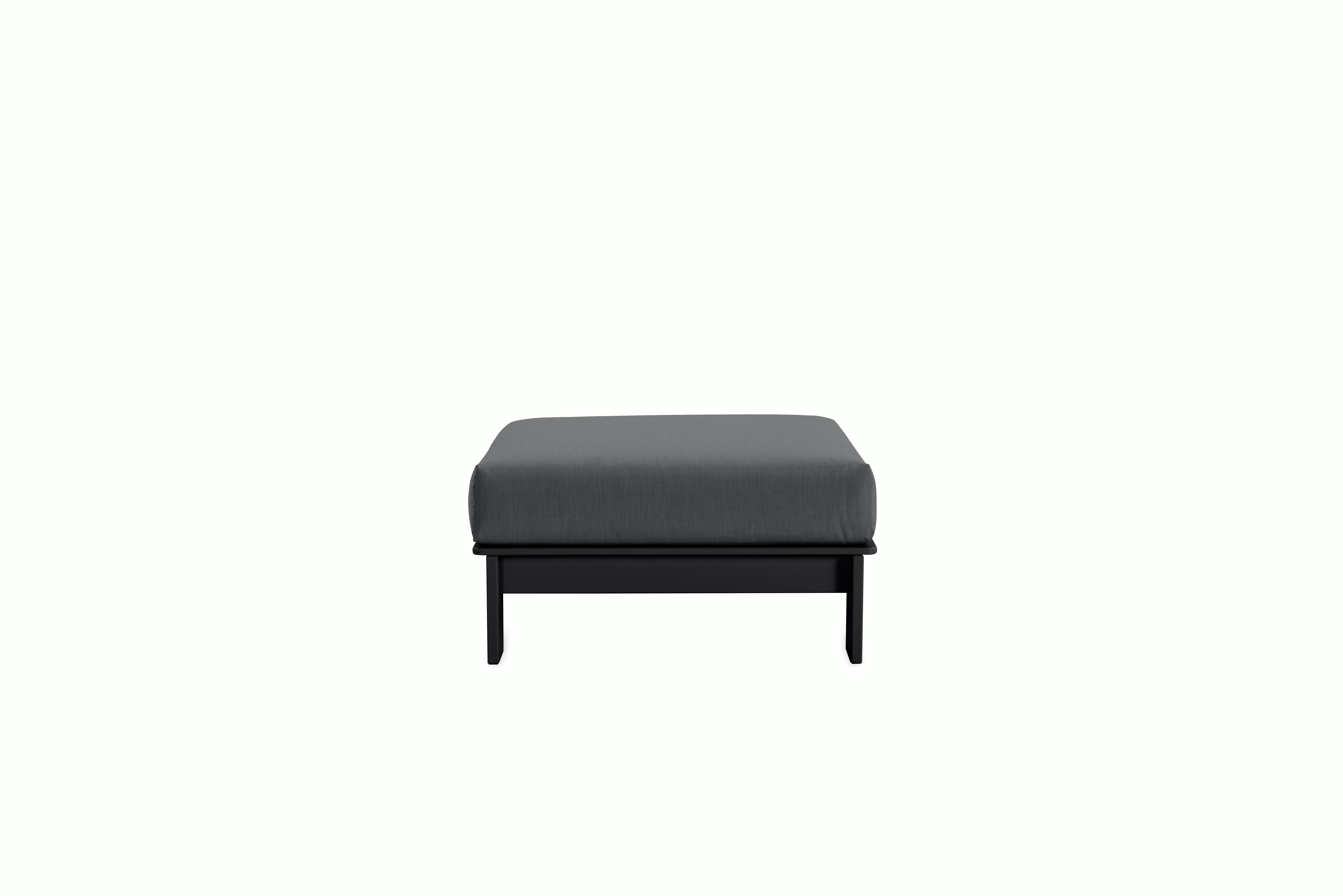 Pepin Ottoman - black,   charcoal