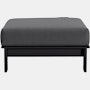 Pepin Ottoman - black,   charcoal