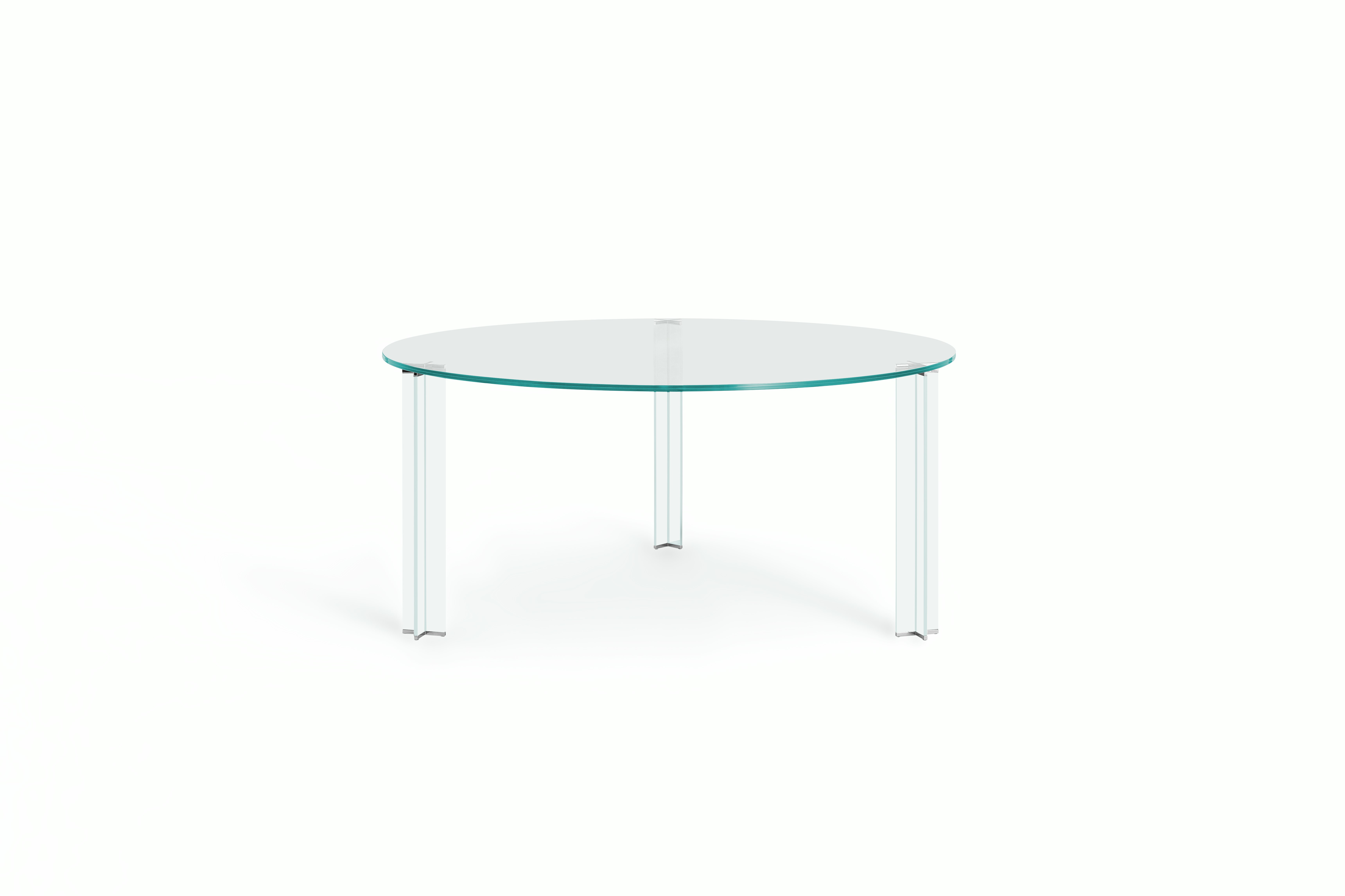 X-T Dining Table - Round, 59", Clear Glass