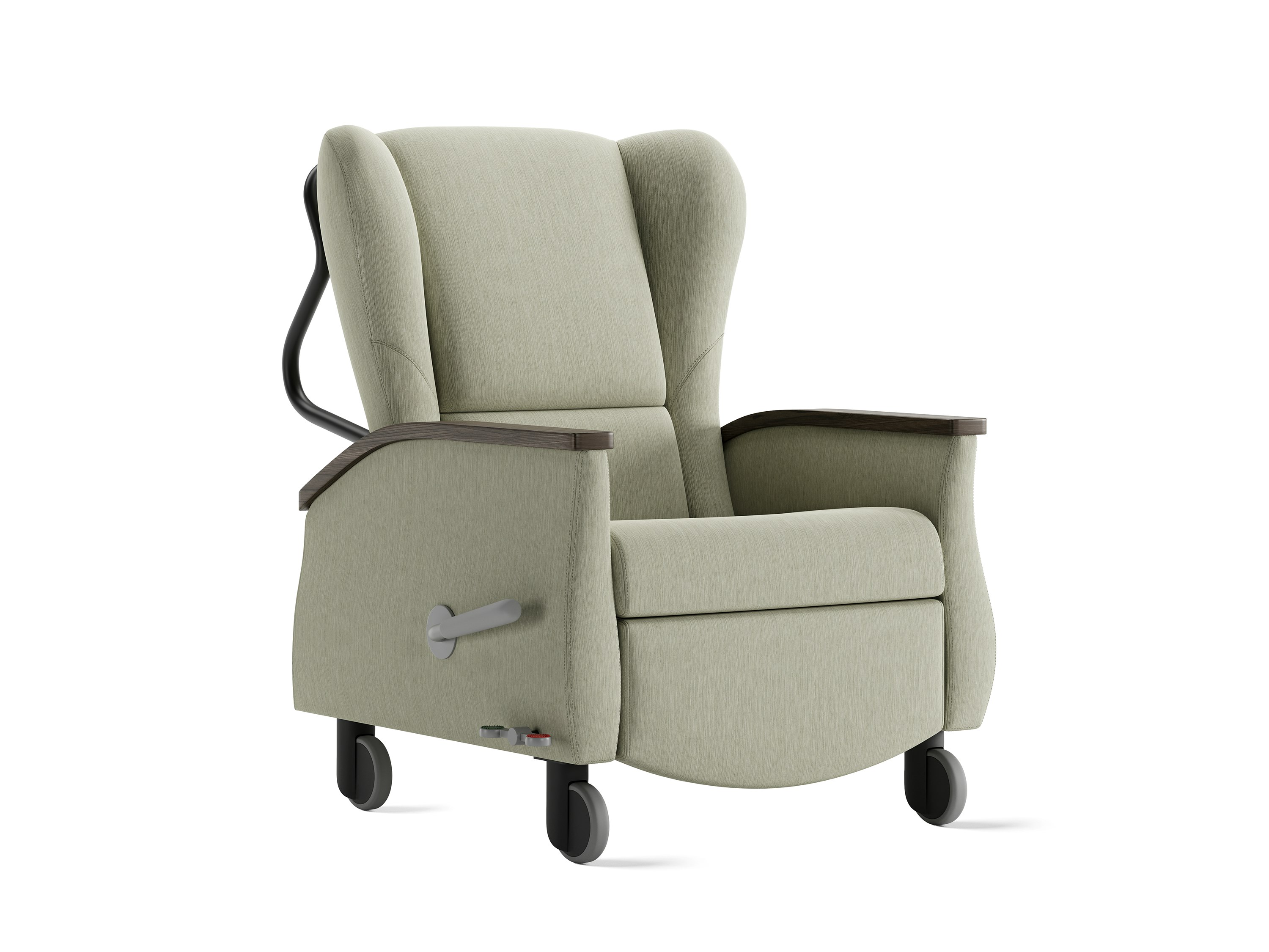 Serenity Recliner, standard, light grey, angle