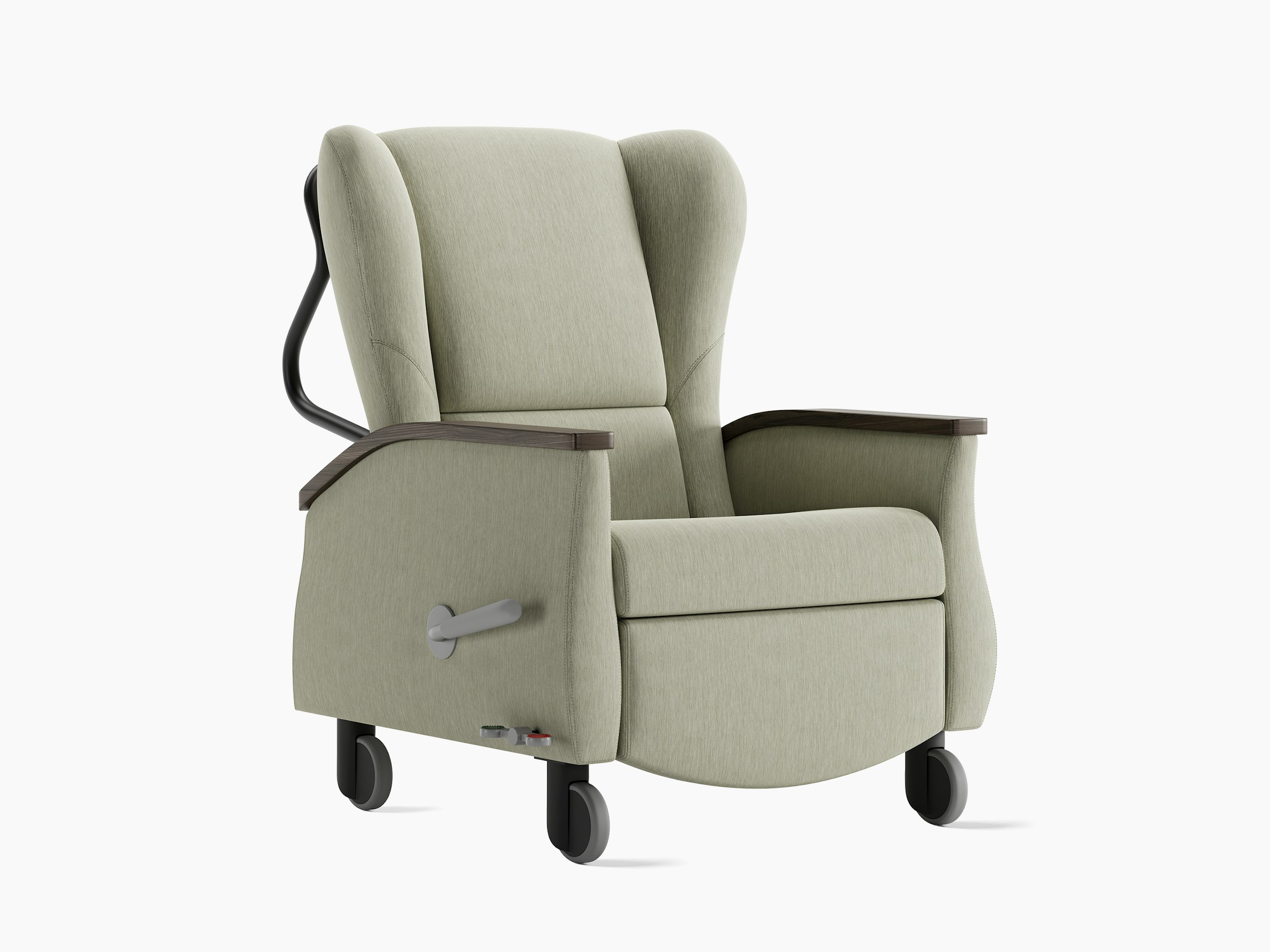 Serenity Recliner, standard, light grey, angle