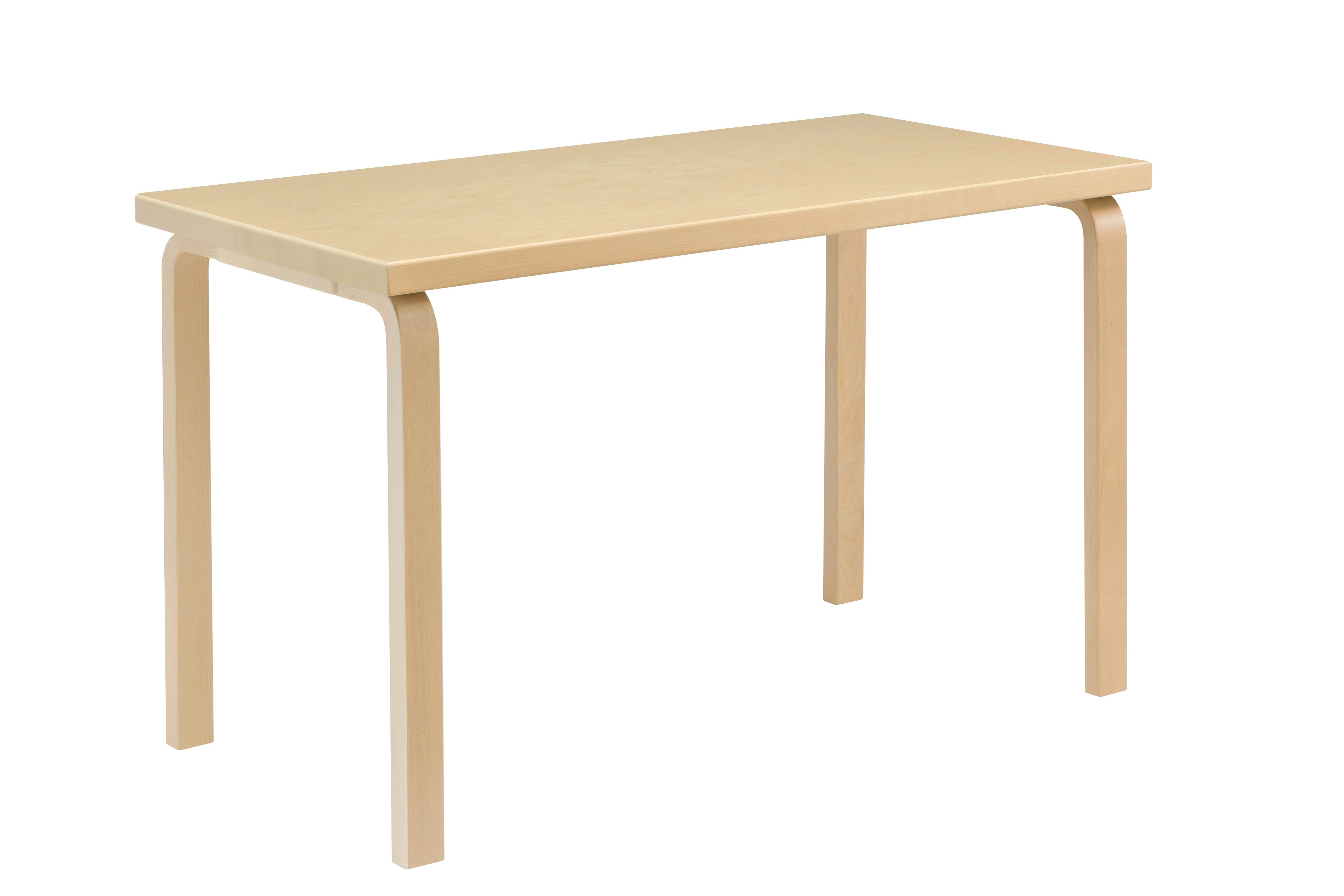 L-Leg Table - Rectangle, 47 Inch , Lacquered Birch