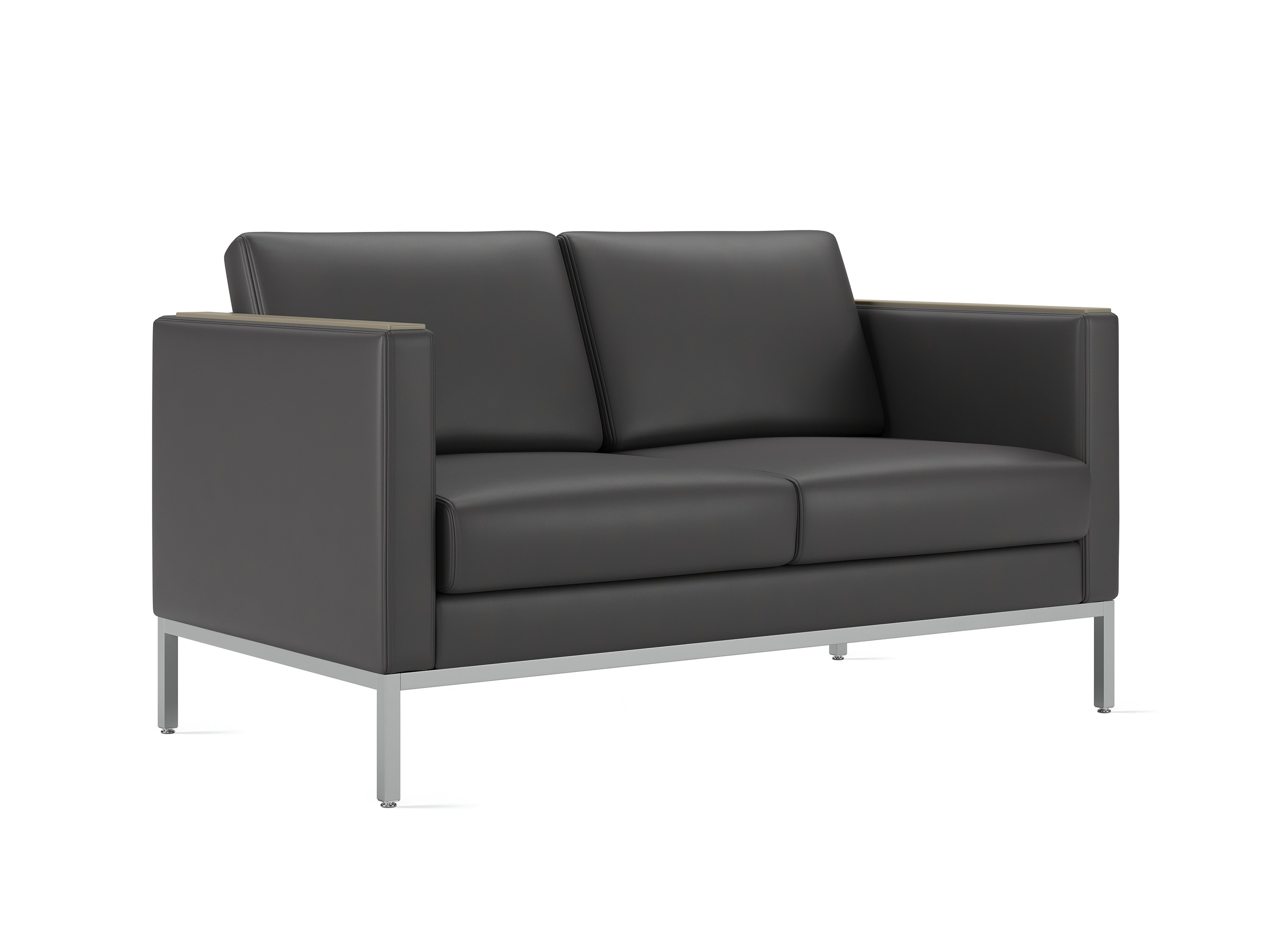 Riva Lounge Two Seat, angle, grey black