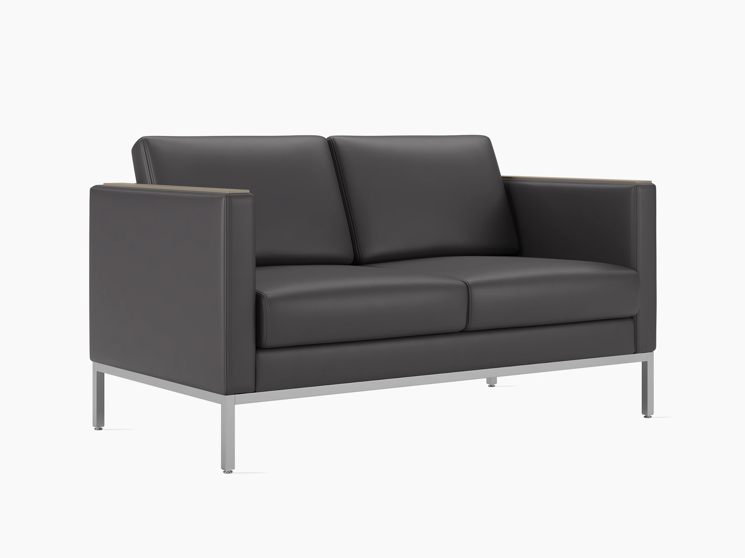 Riva Lounge Two Seat, angle, grey black