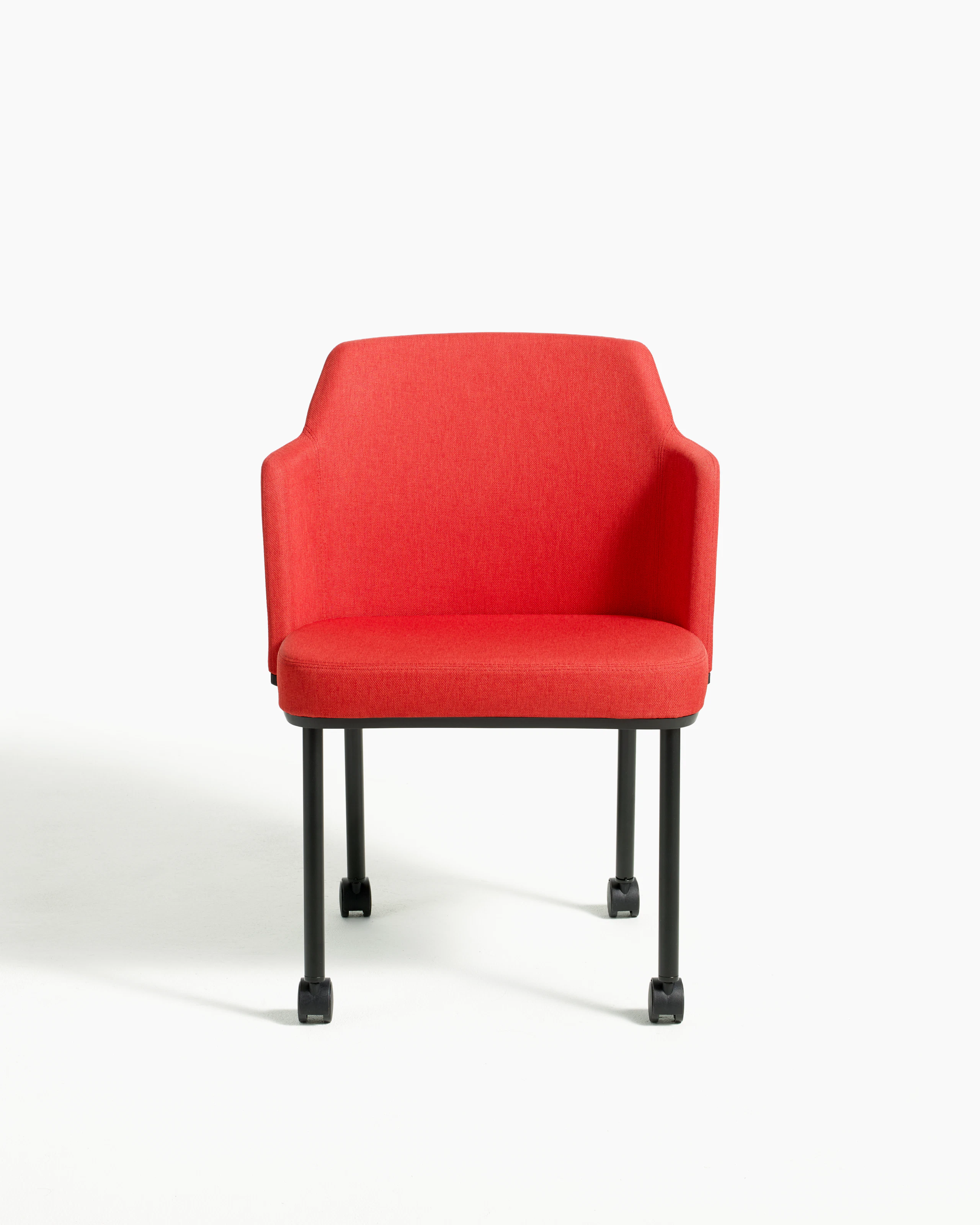 casters side seating mobile upholstered 4-leg 4 leg