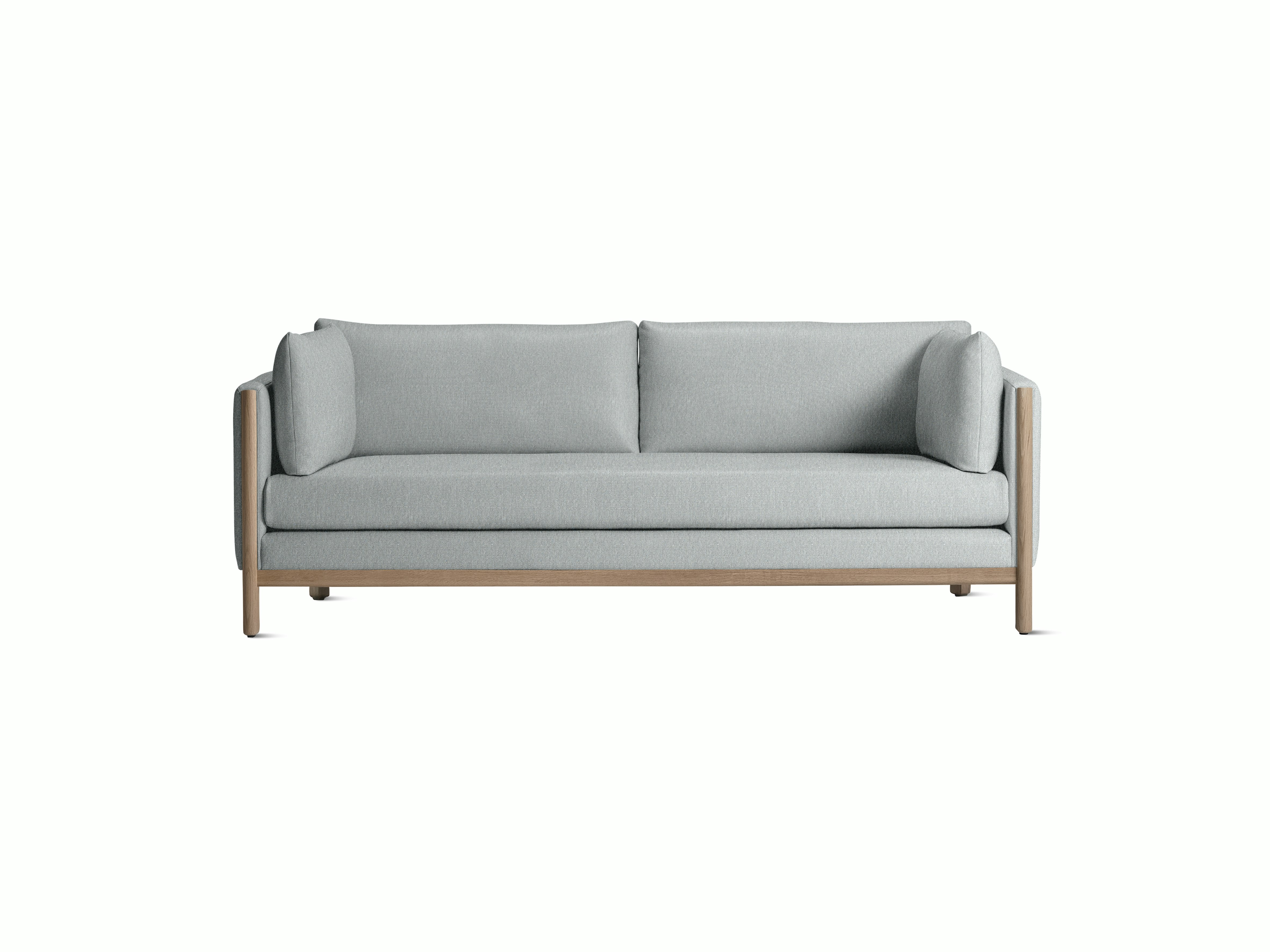 Emmy 80 Sofa - Album Linen, Powder, Oak Base