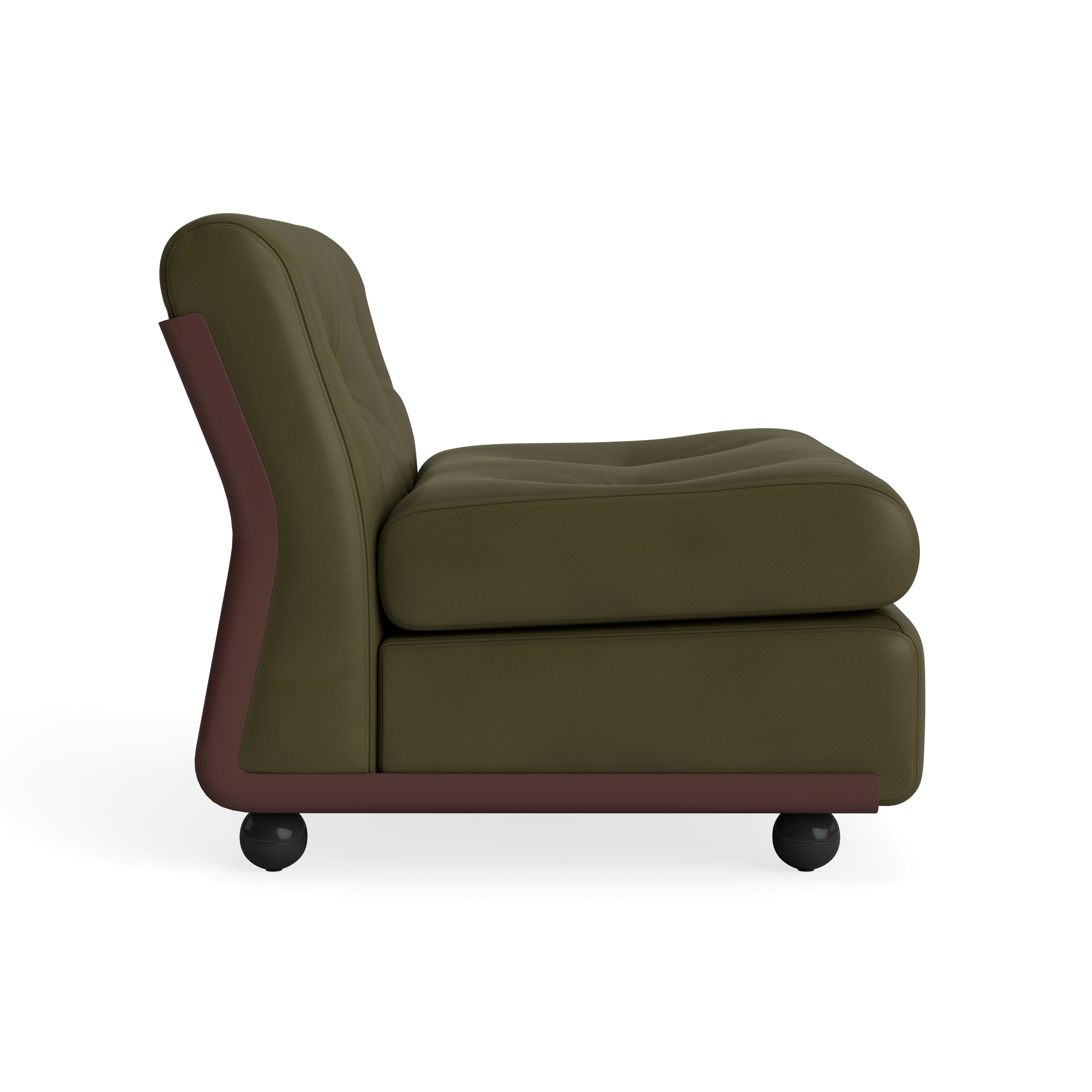 Amanta Chair - Sense Leather, Forest Green, Burgundy Red