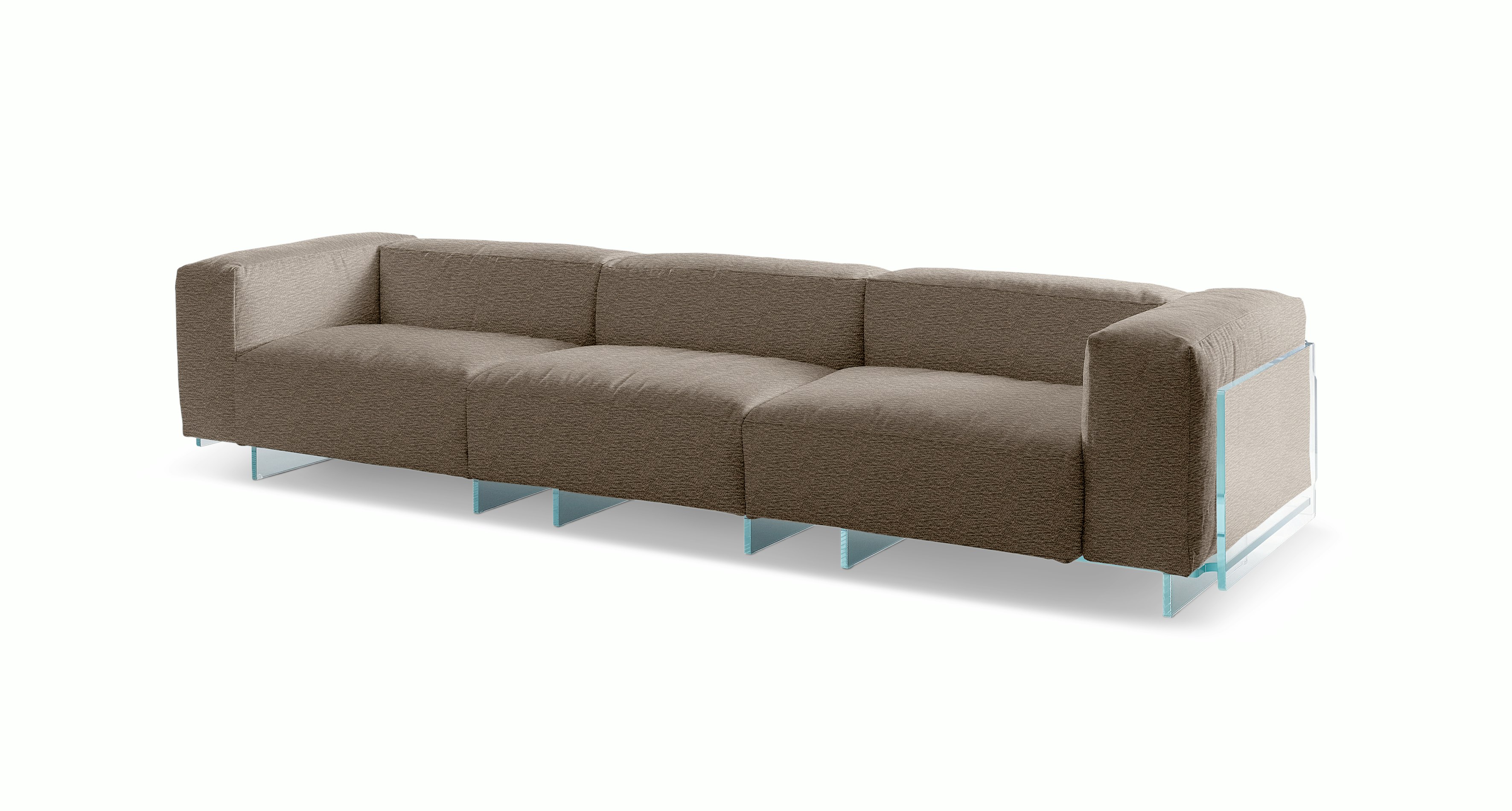 Crystal Lounge Sofa - Three Seater, Mantegna, Stone