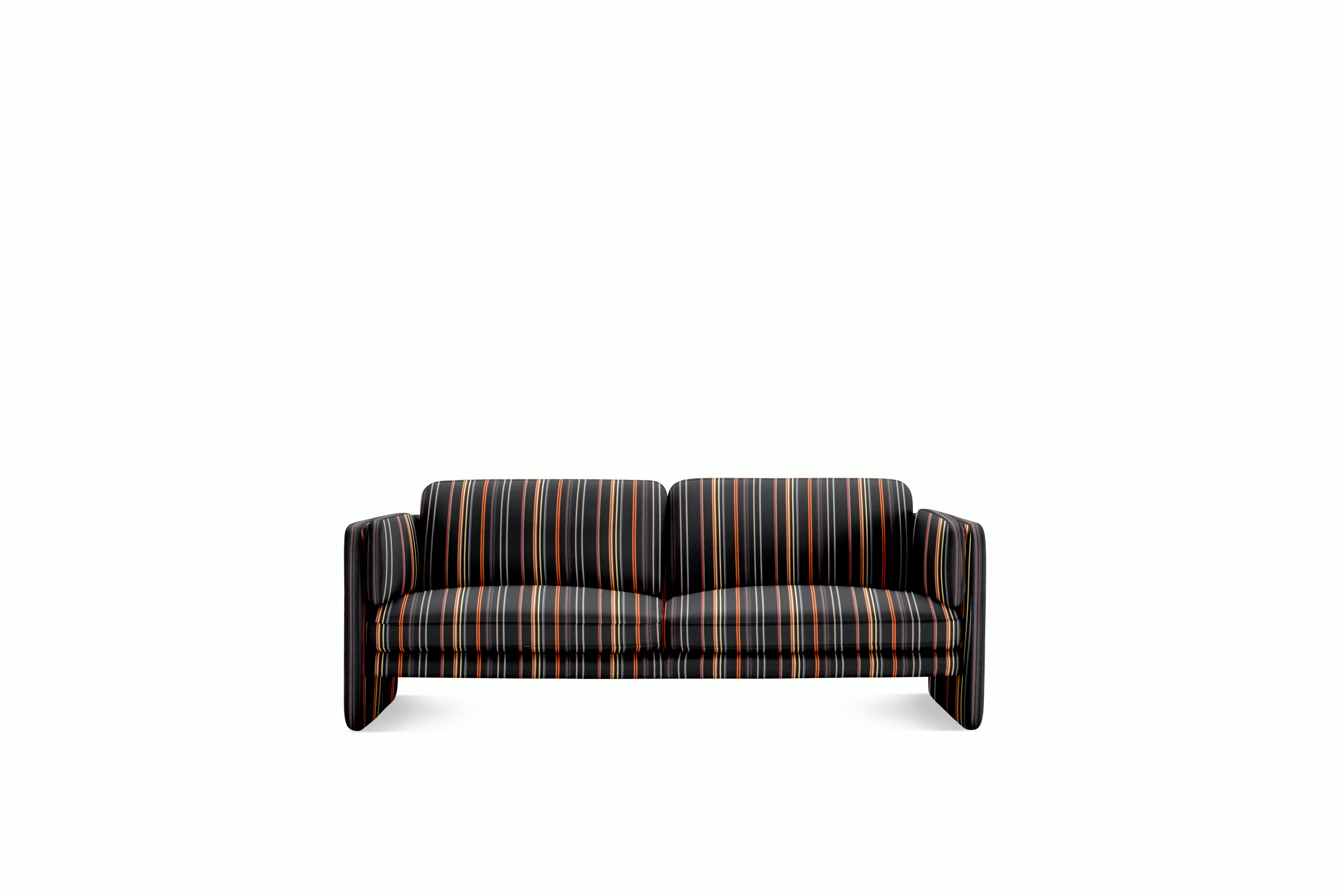 Pastille Sofa - 80,   Fabric,   Maharam Stripes,   Intermittent
