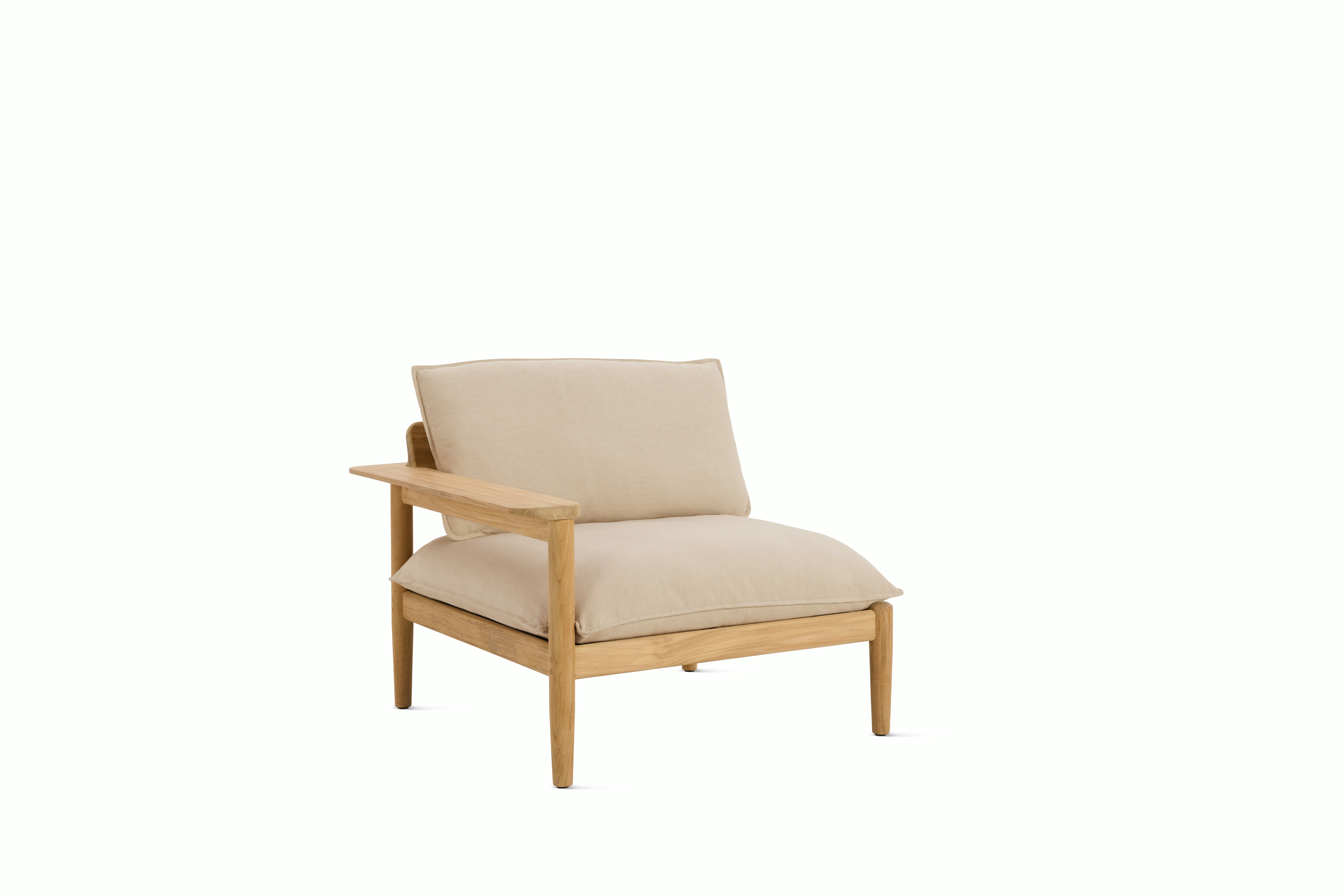 Terassi One Arm Single Seat Module - Left Arm,  Heritage,  Papyrus, FSC Certified