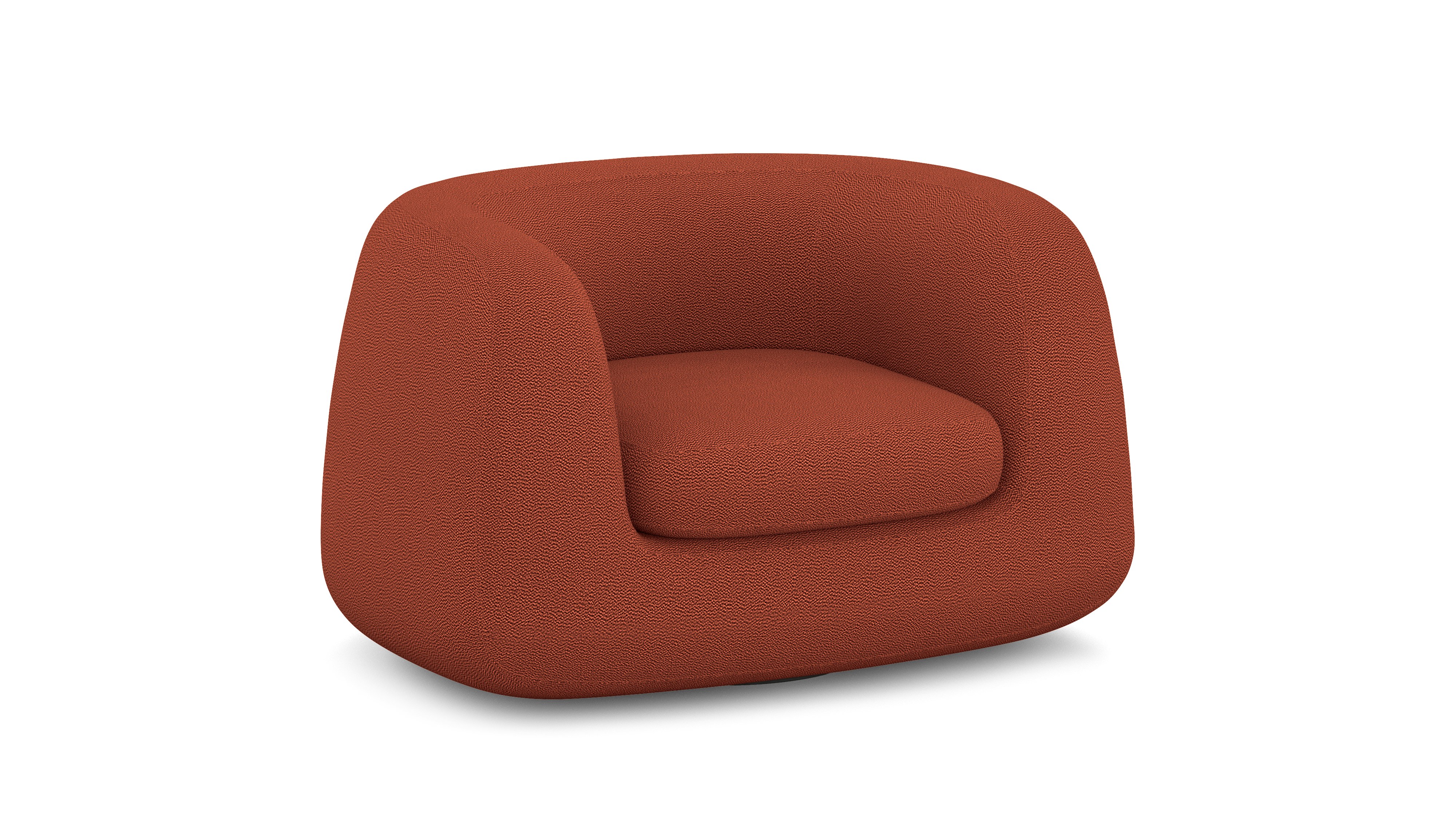 A Americano Swivel Chair in Paprika viewed from an angle.