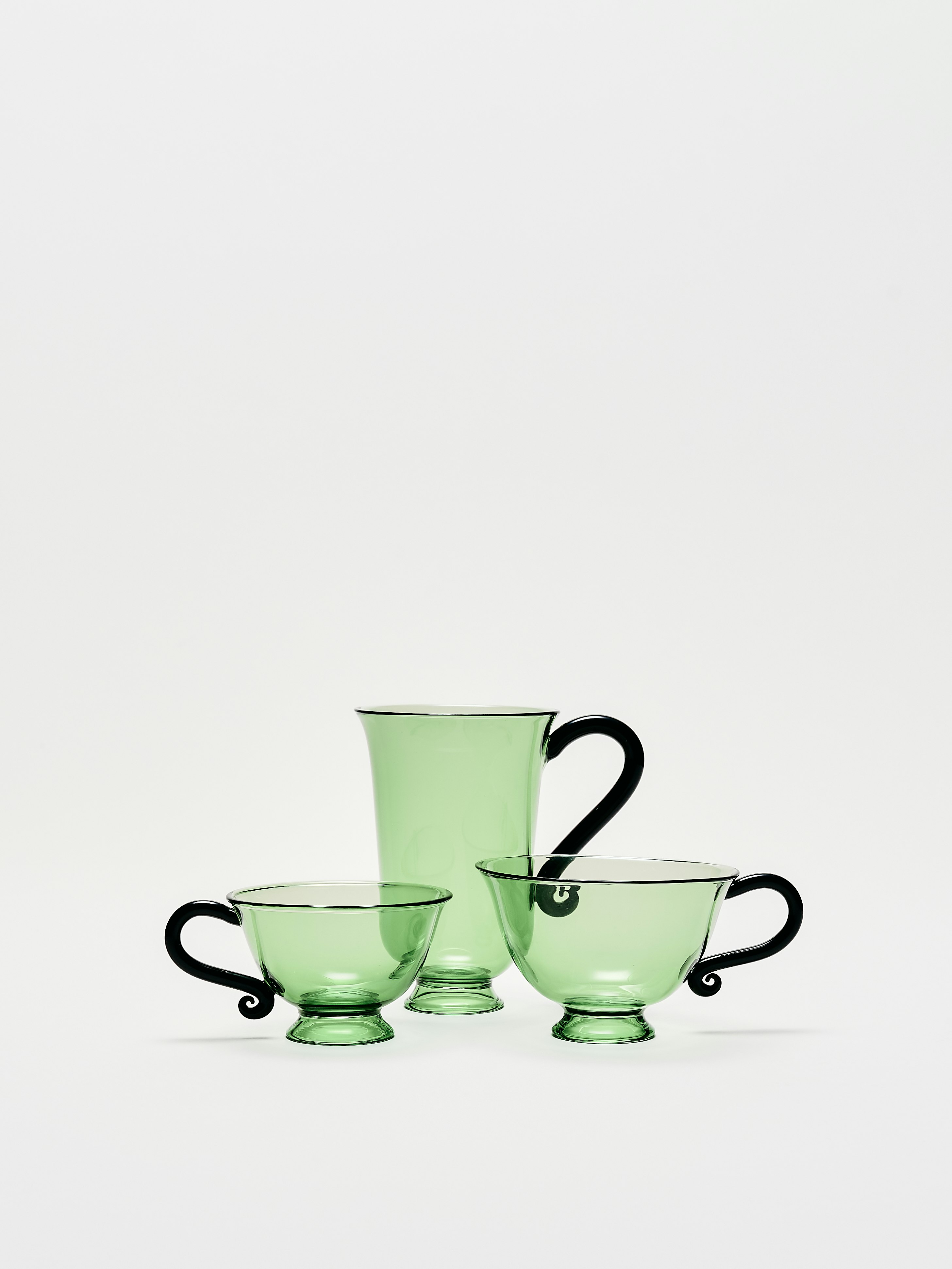 A detailed look at Petite Tasse Cups in Green Black.