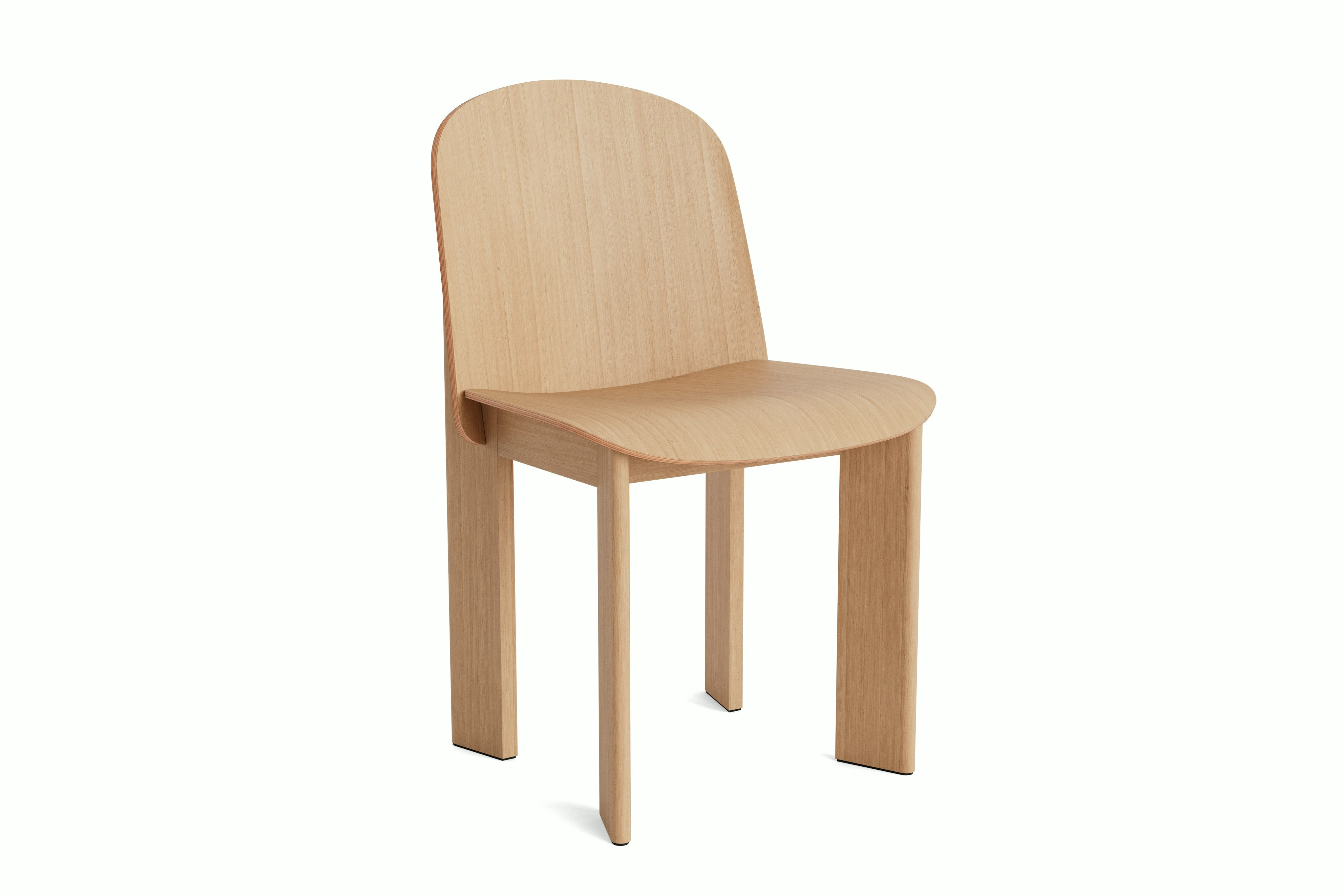 Chisel Chair in oak, angled view