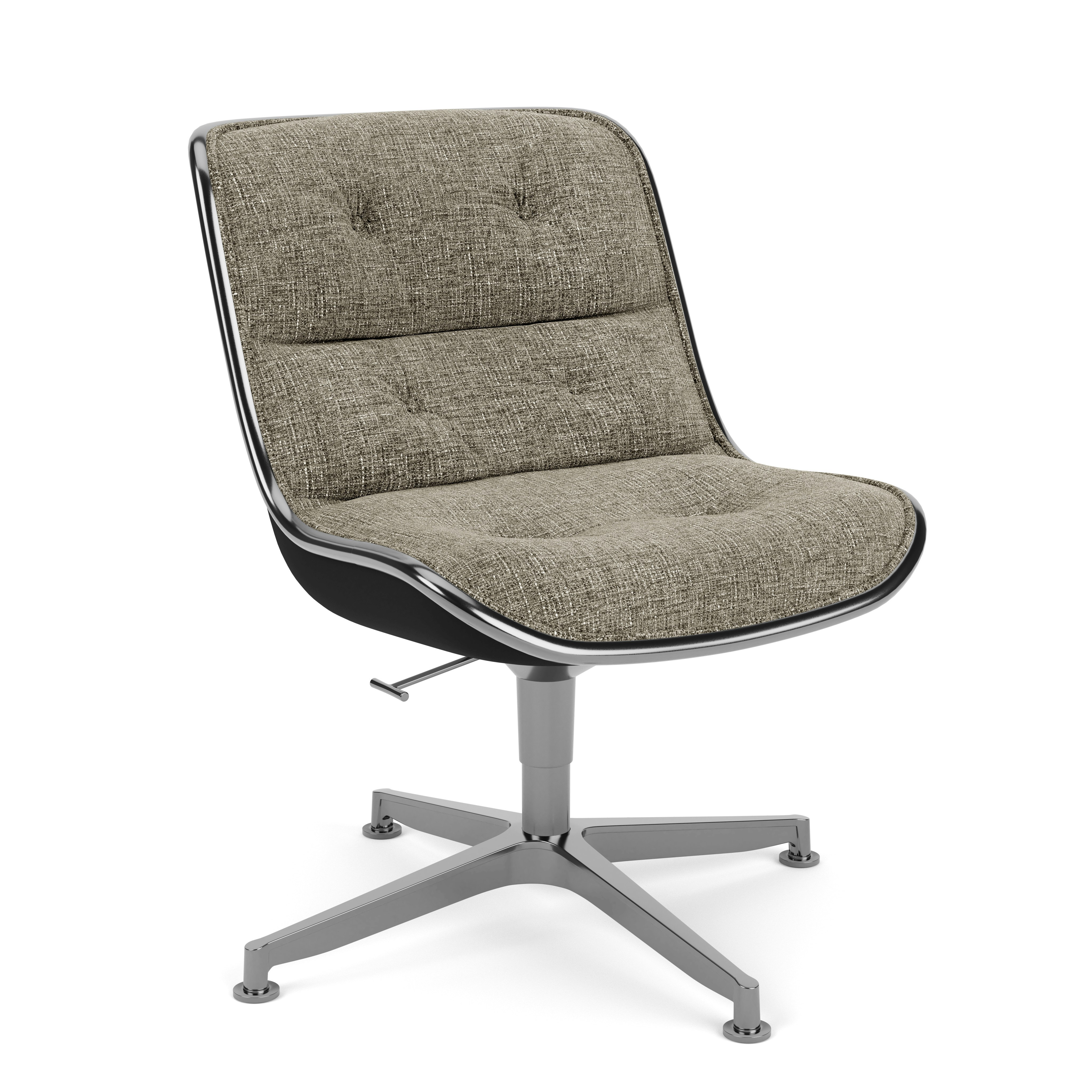Pollock Executive Side Chair - 4 Star, Polished Aluminum, Diva,  Platinum