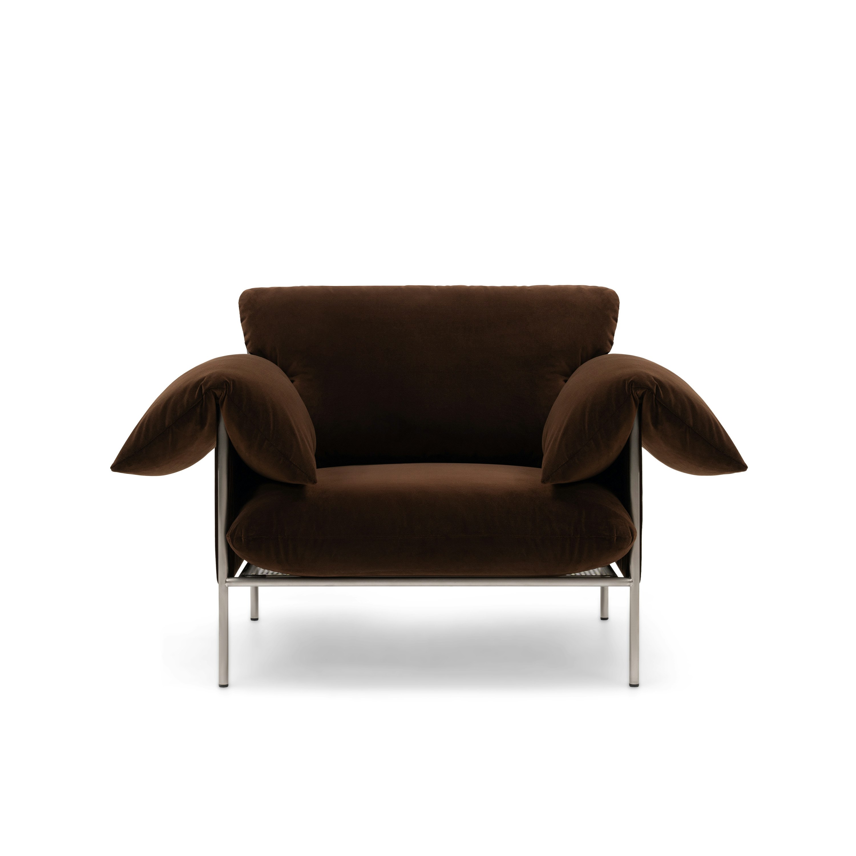 Alva Occasional Chair Brushed Steel Frame Avalon Piccolo