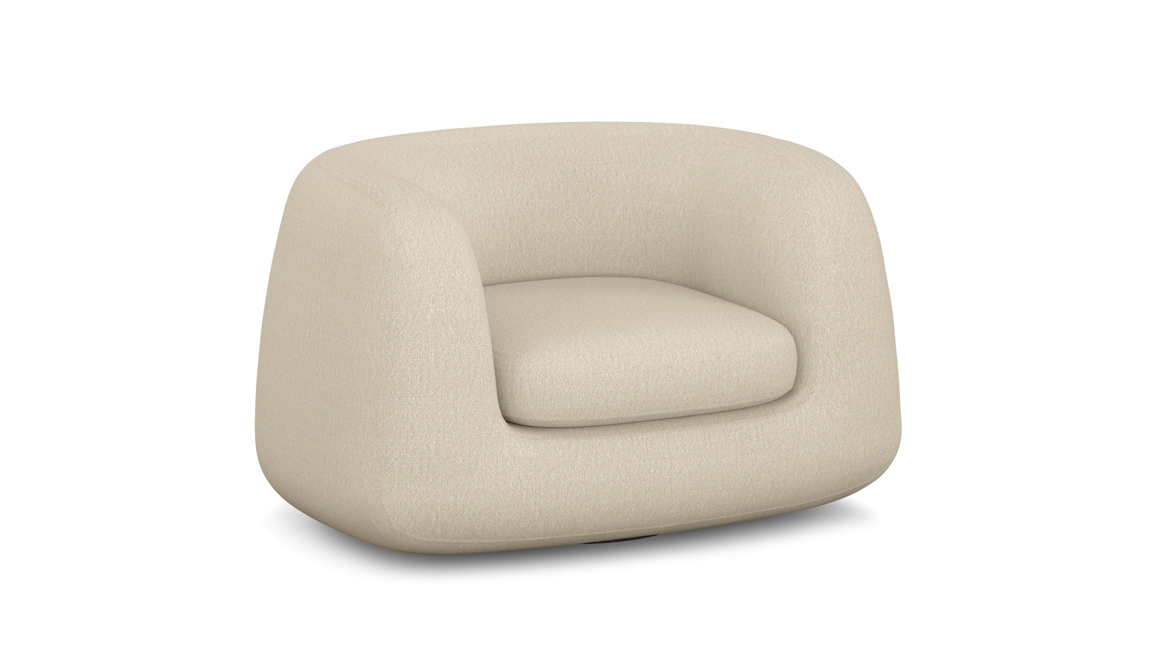 A Americano Swivel Chair in Gentle viewed from an angle.