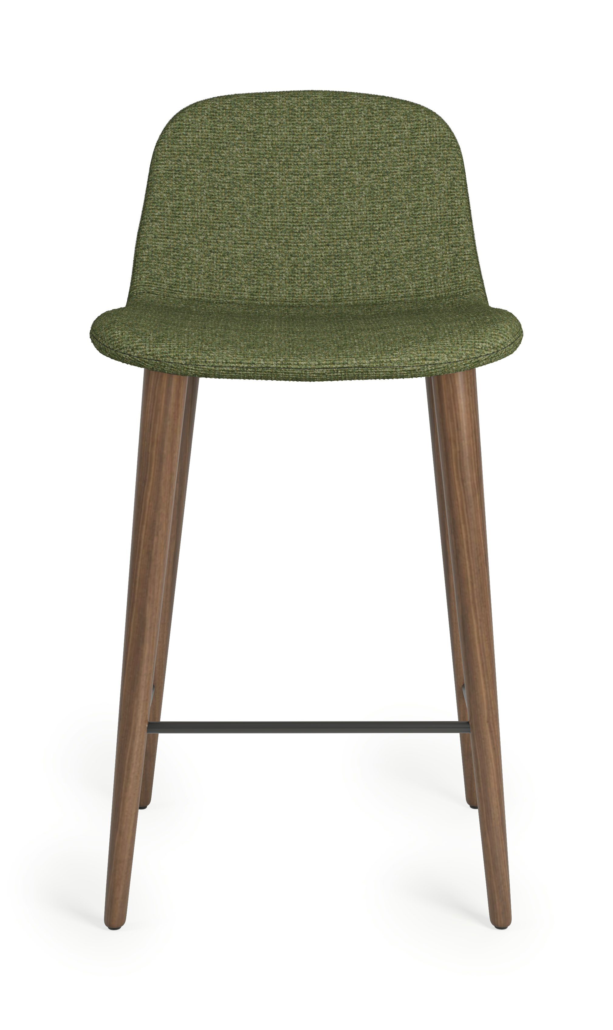 Bacco Stool - Counter Height, Melange, 800 Malachite, Walnut