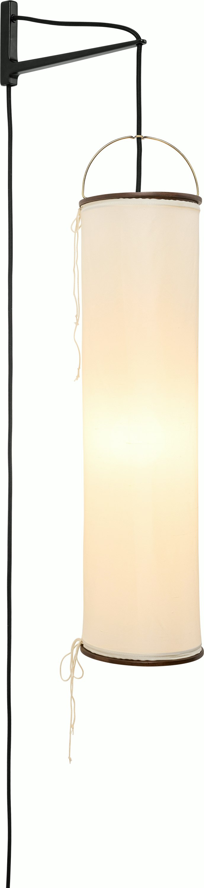 A detailed look at a Silk Lantern Wall Lamp in Natural White Silk.