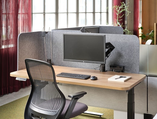 regeneration by knoll k base height adjustable table sapper xyz monitor arm k screen contour sparrow desktop light