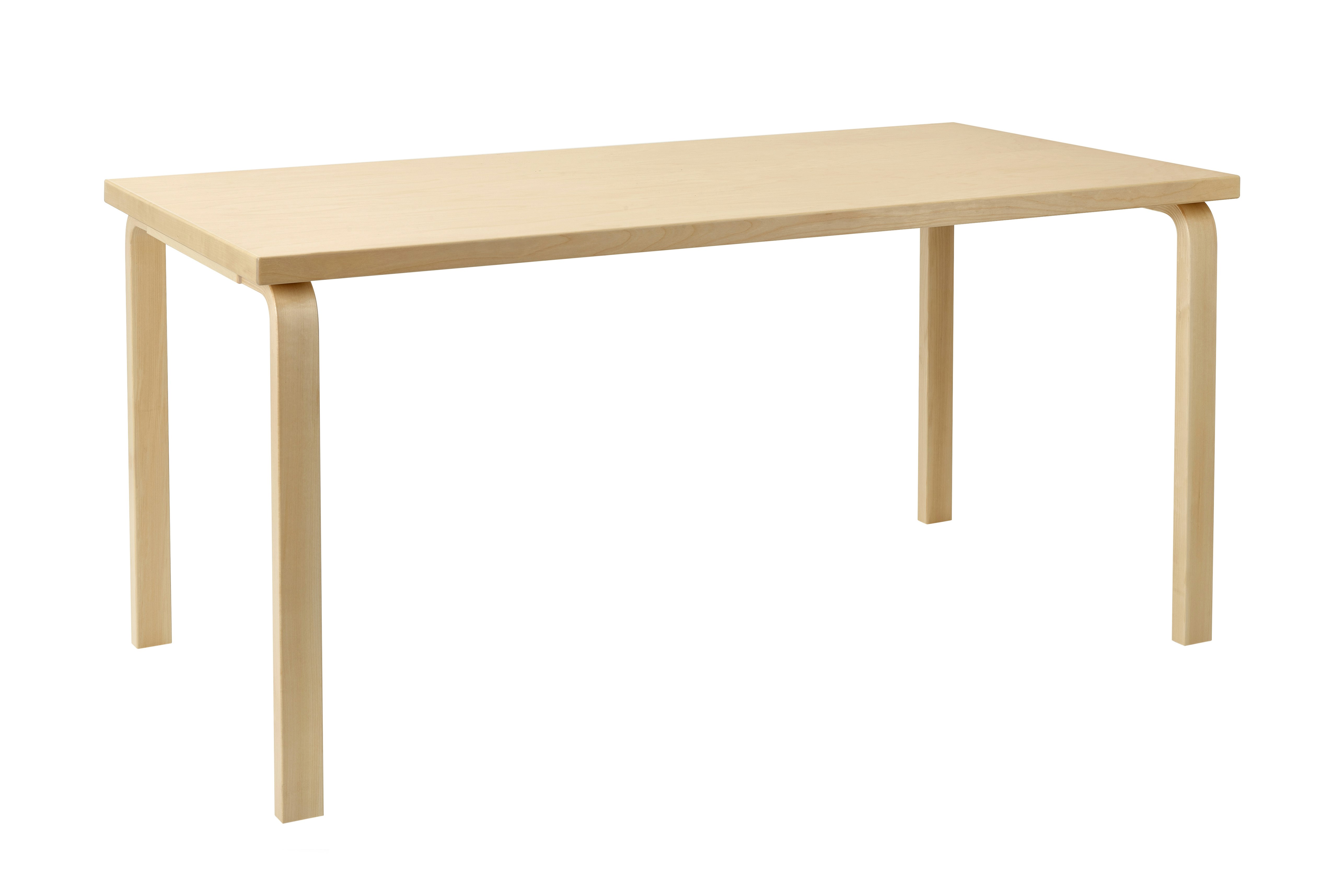 L-Leg Table - Rectangle, 59 Inch , Lacquered Birch