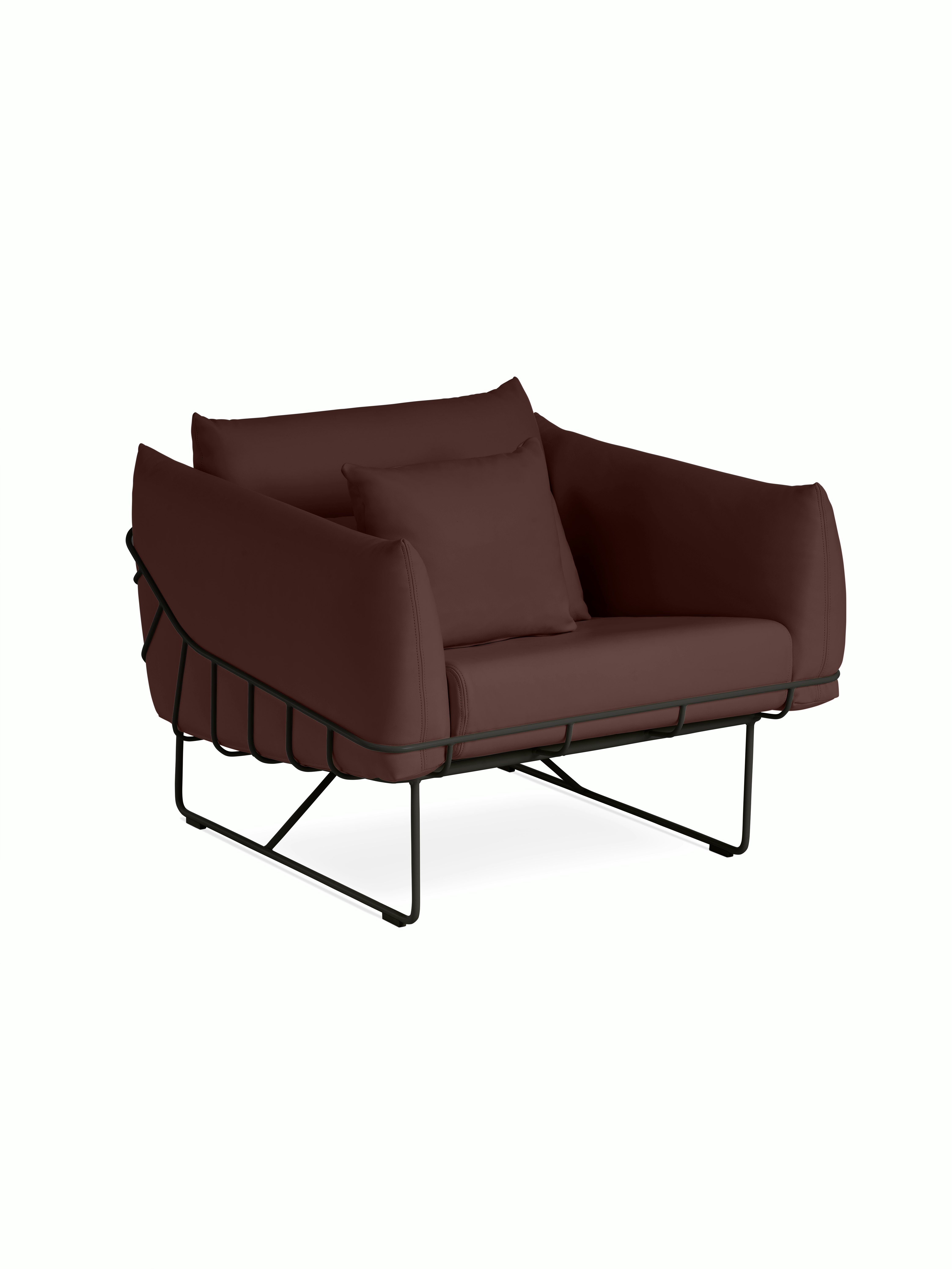 Wireframe Chair - Prone Leather,  Mantra,  Black