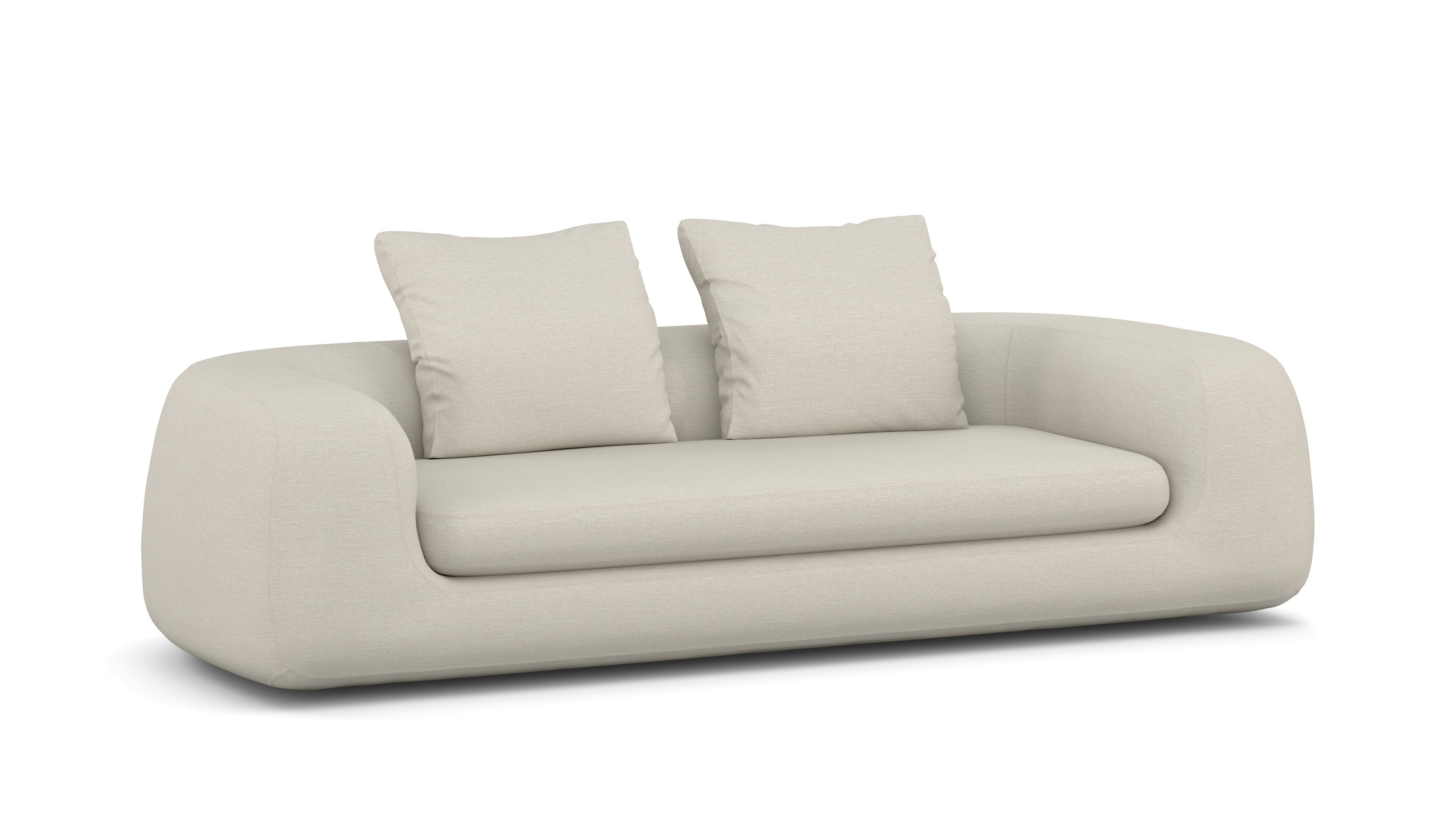 A Atlason Americano Sofa in Shell viewed from an angle.