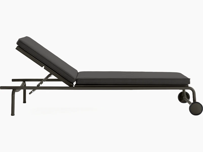 A Campus Outdoor Chaise viewed from the front.