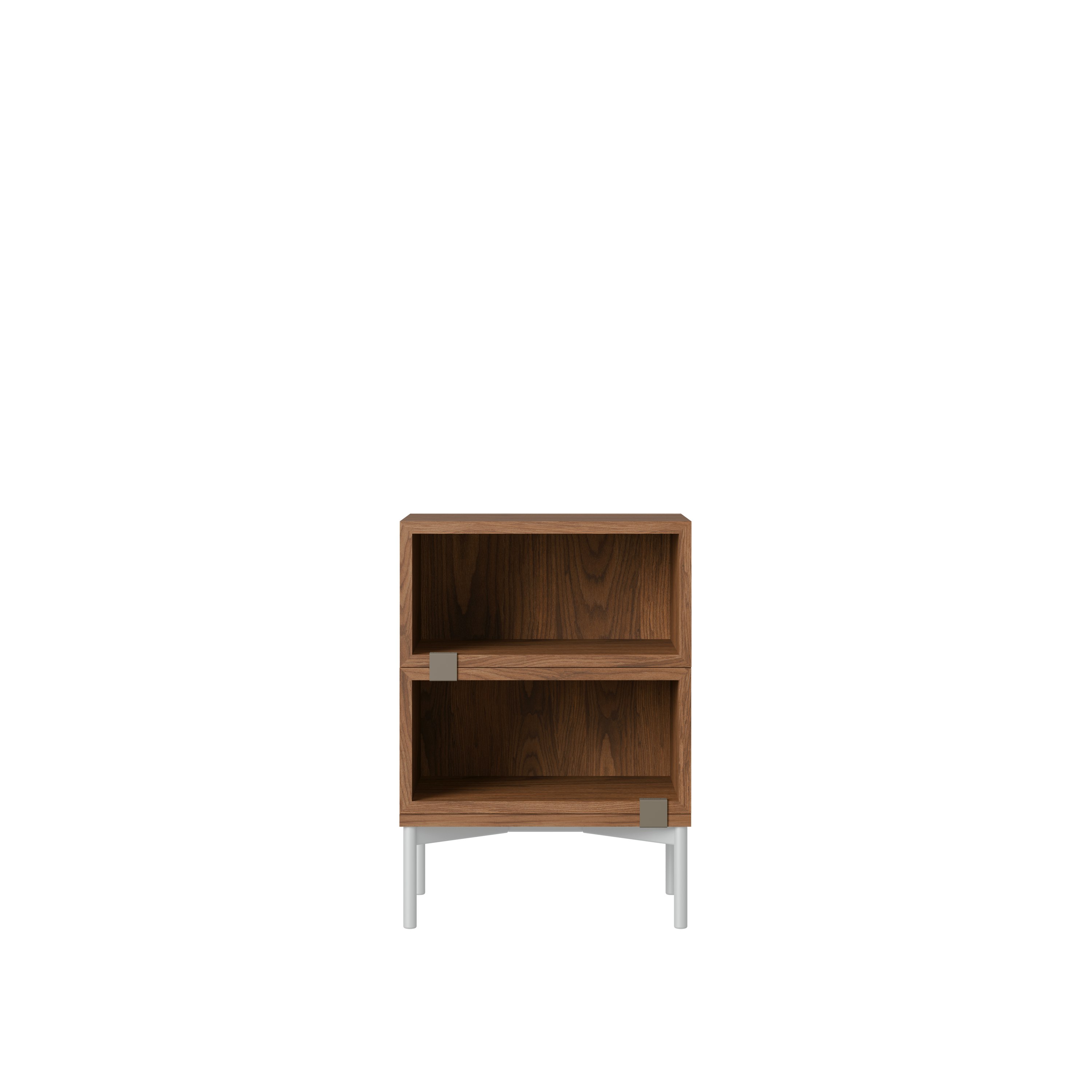 Stacked Bedside Table - Configuration 1, Walnut