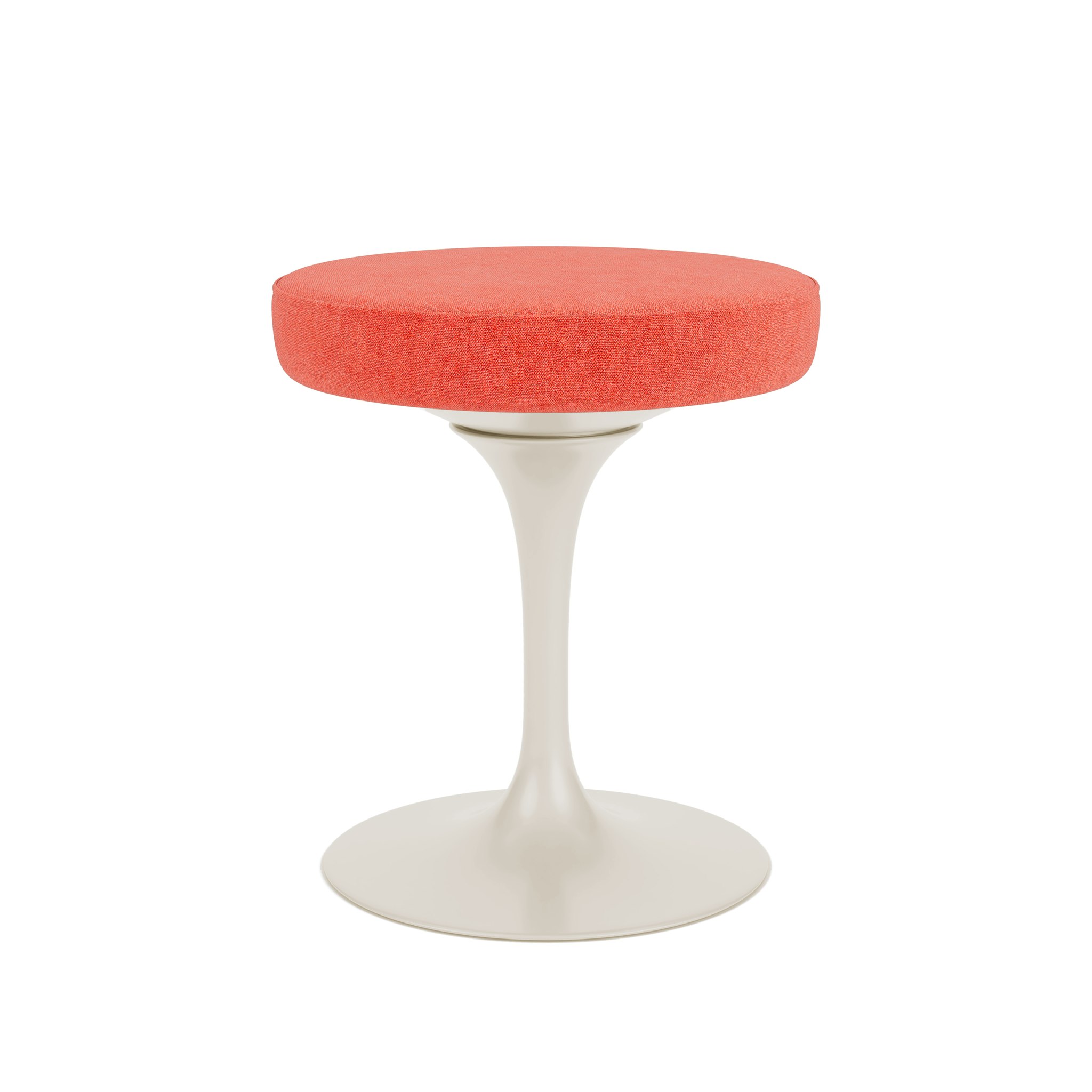 Tulip Stool in sunshine and cream viewed from an angle