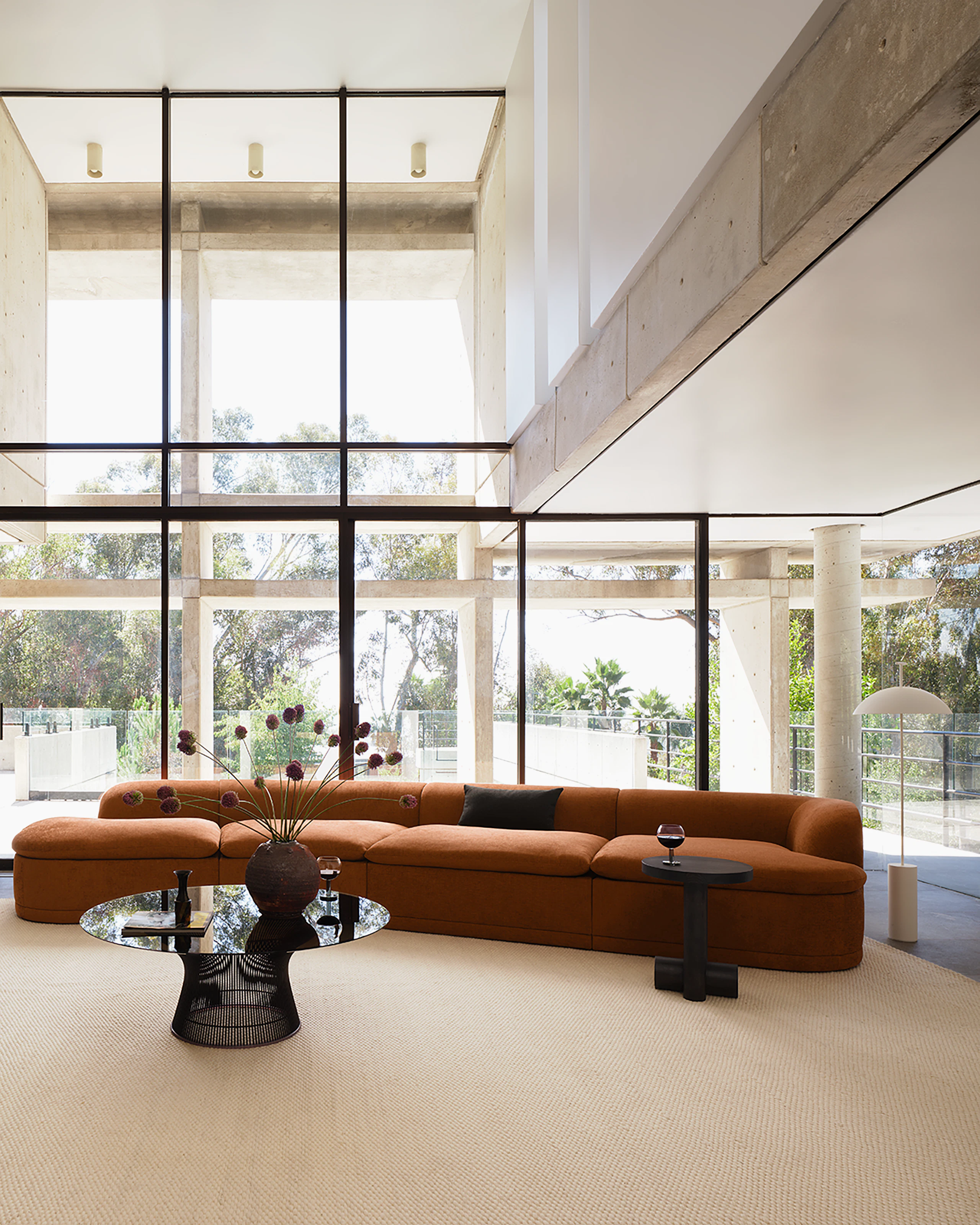 Atlason Composed Modular Sofa Open Sweep Sectional - 171", Crypton Robusta, Rattan, LAF