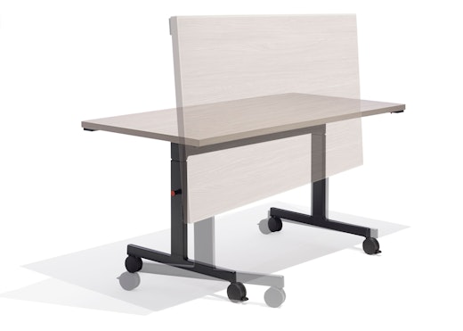 Pixel T-Leg Height Adjustable black leg whitened ash laminate top folkstone urethane edgeband