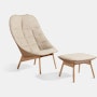 Uchiwa Lounge Chair and Ottoman