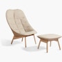 Uchiwa Lounge Chair and Ottoman Uchiwa Lounge Chair and Ottoman
