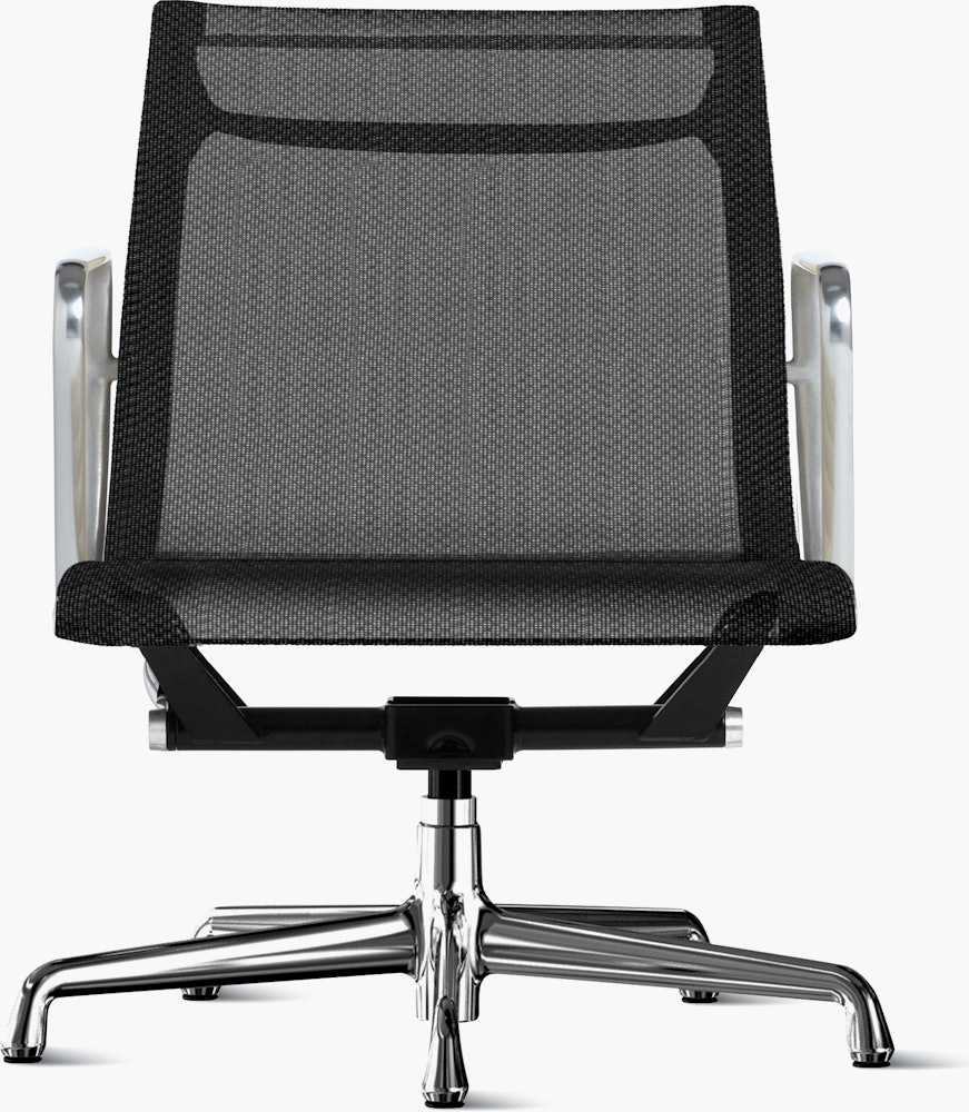 Eames Aluminum Group Chair - Mgmt, Cygnus, Black, Pol Alum, Mnl, Std, Gld