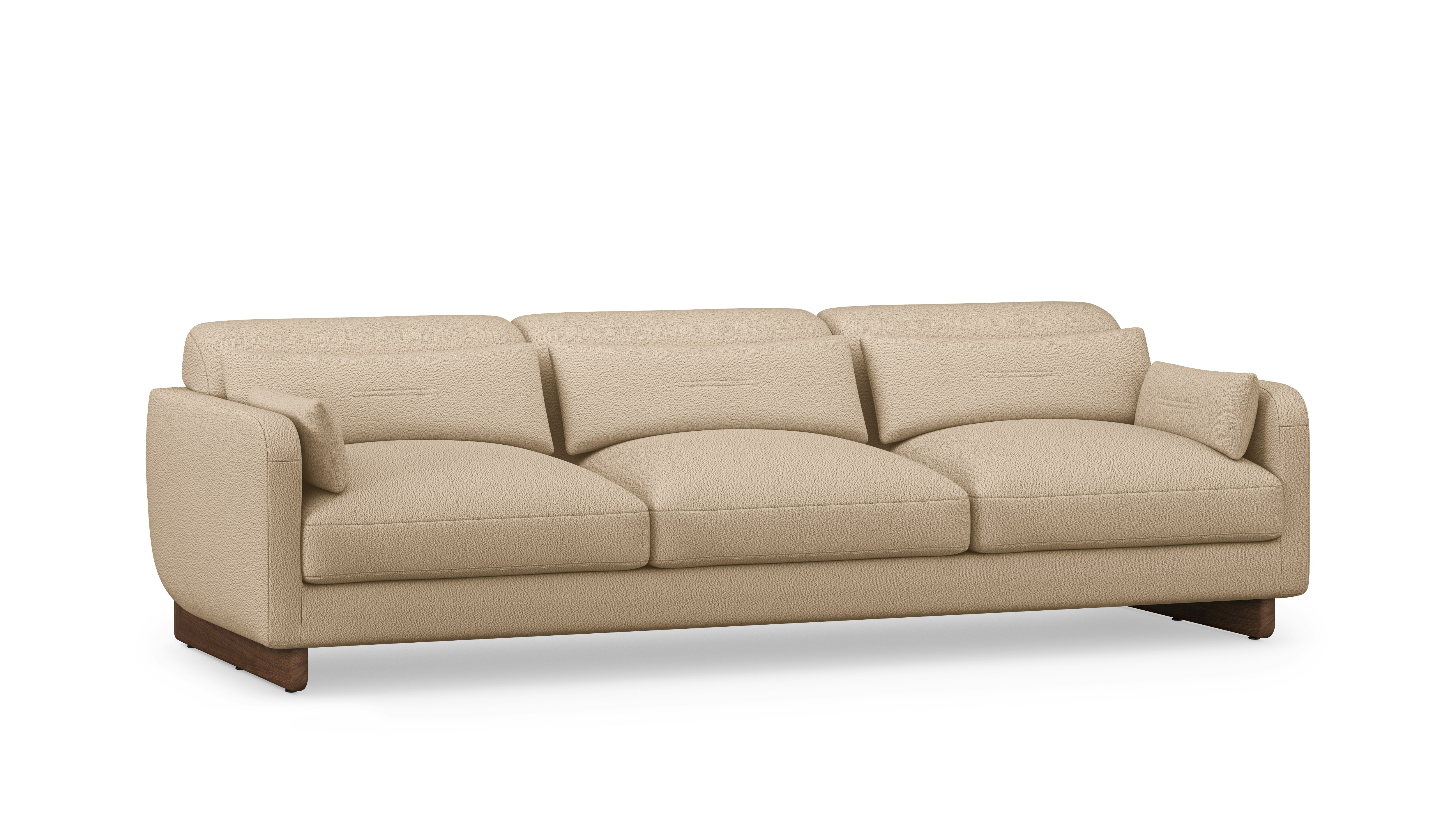 Contra Sofa - 99 Inch, Turf, Sand, Walnut
