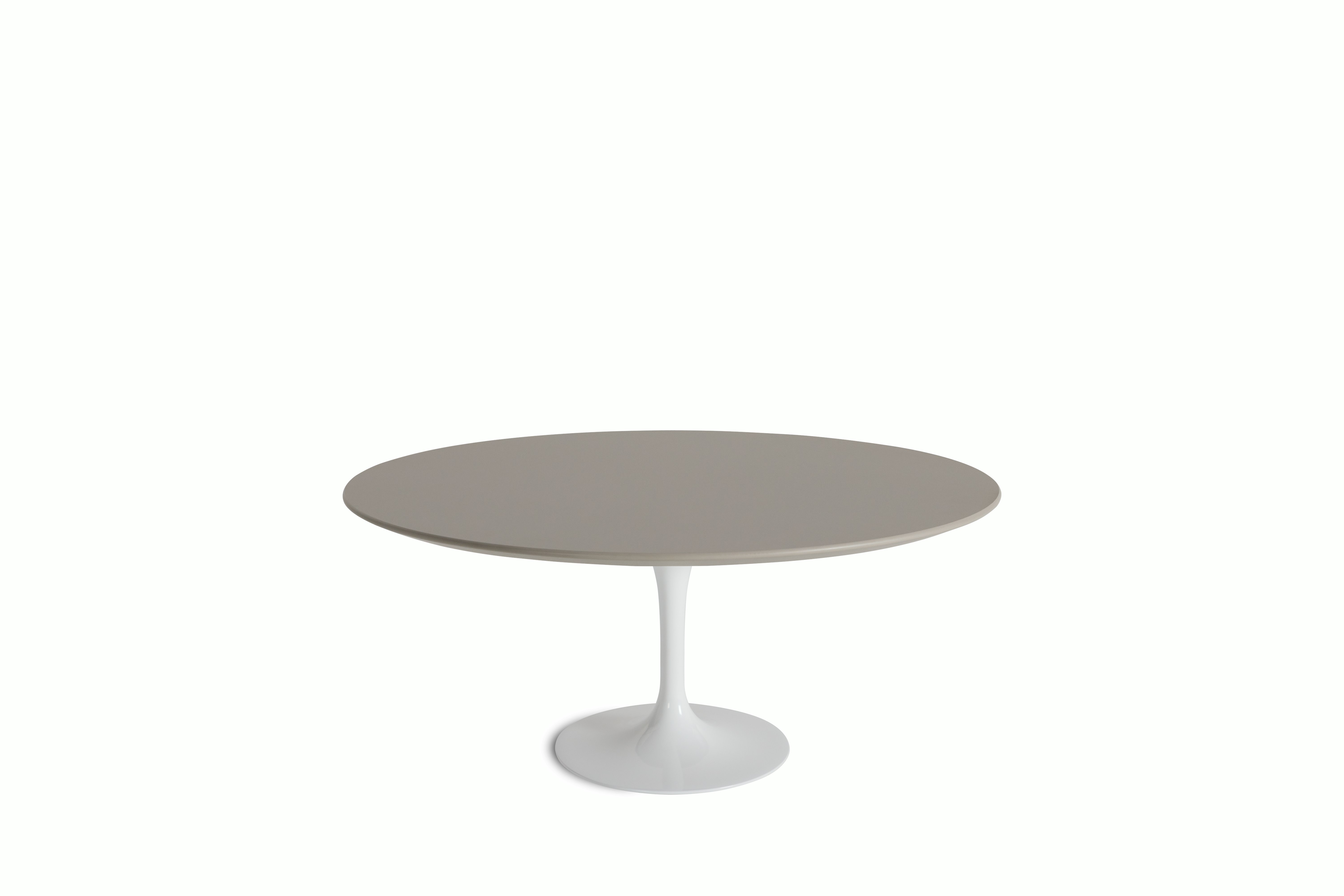 Saarinen Coffee Table - 42 Inch, Round, Laminate, Modern Clay, White Base