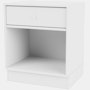 Dream Bedside Table - Snow with Snow Plinth