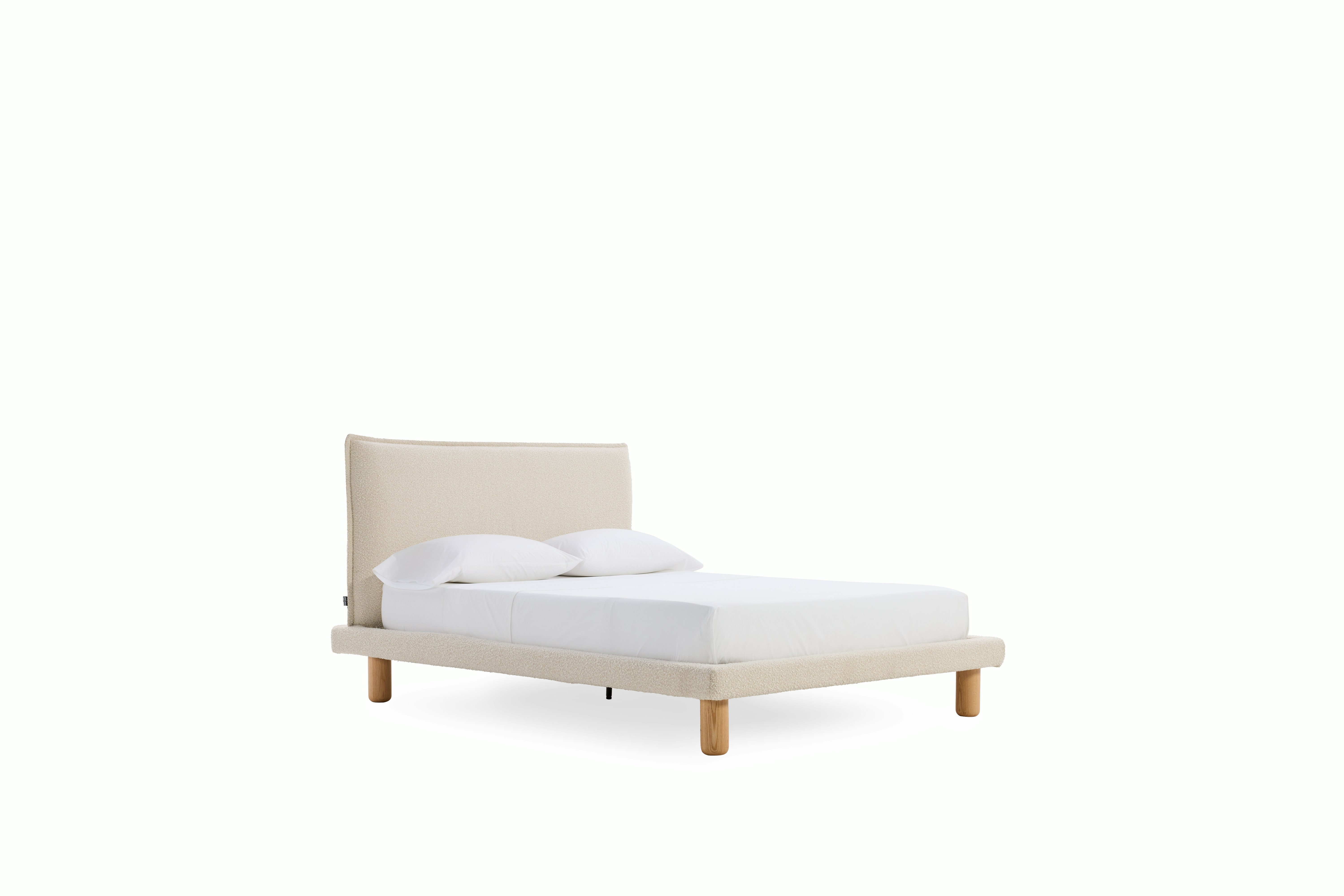 Somme Bed - Queen, Boucle, Birch, Oak