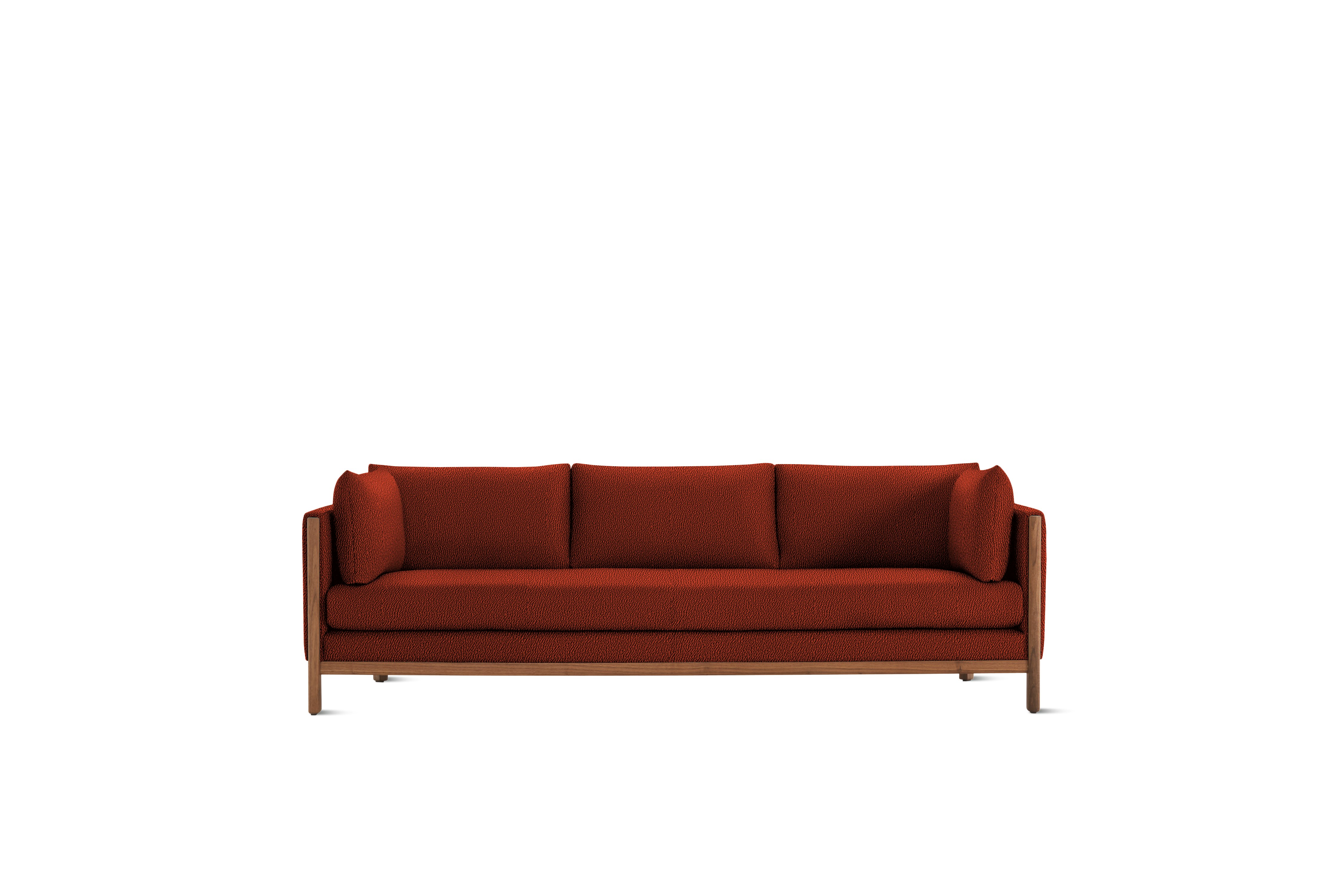 Emmy Sofa, 92 In, Turf, Paprika, Walnut