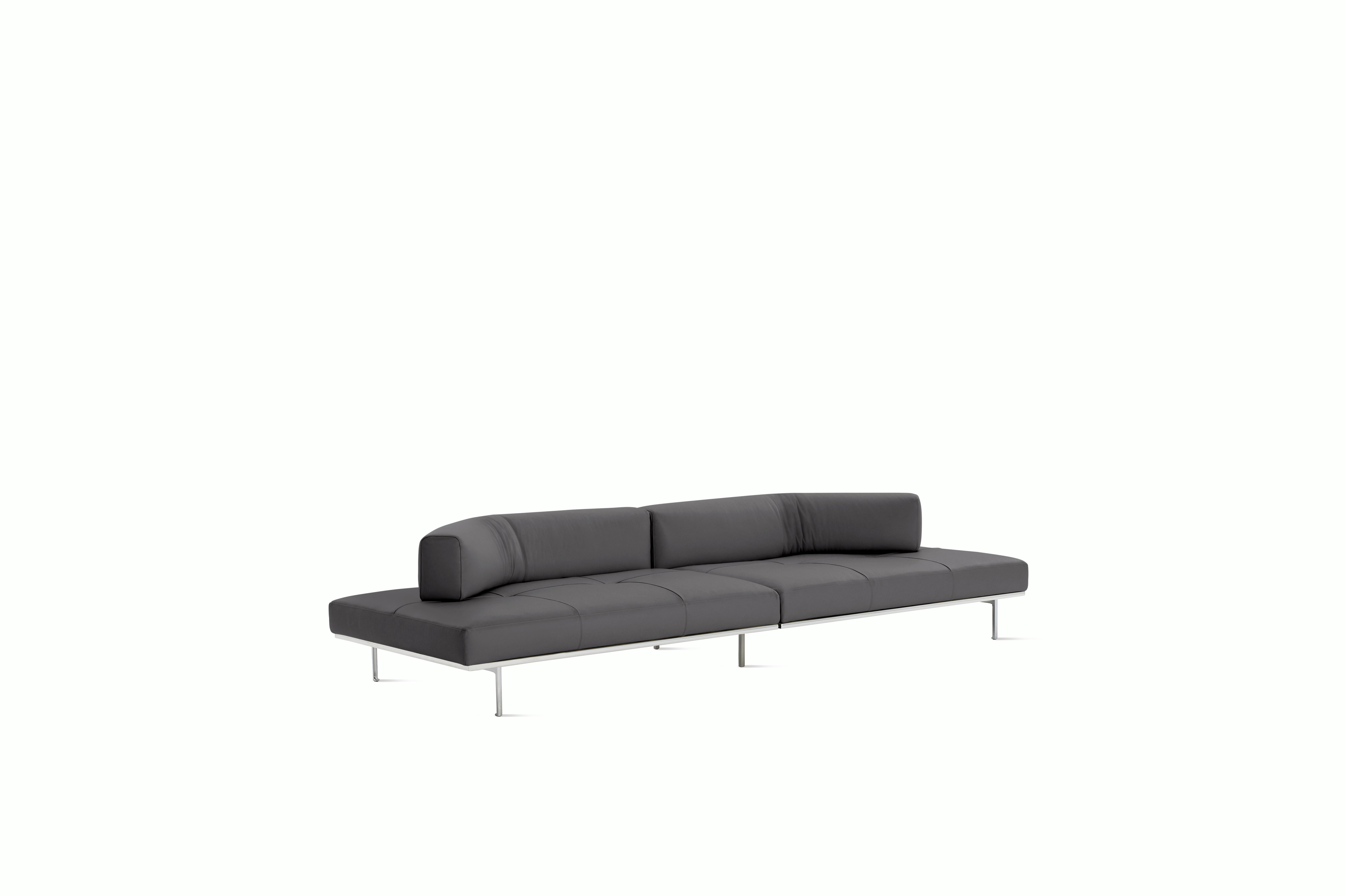 Matic Sofa - MH07 Config  Sofa,  Quilted,  Ultrasuede,  Flannel,  Chrome