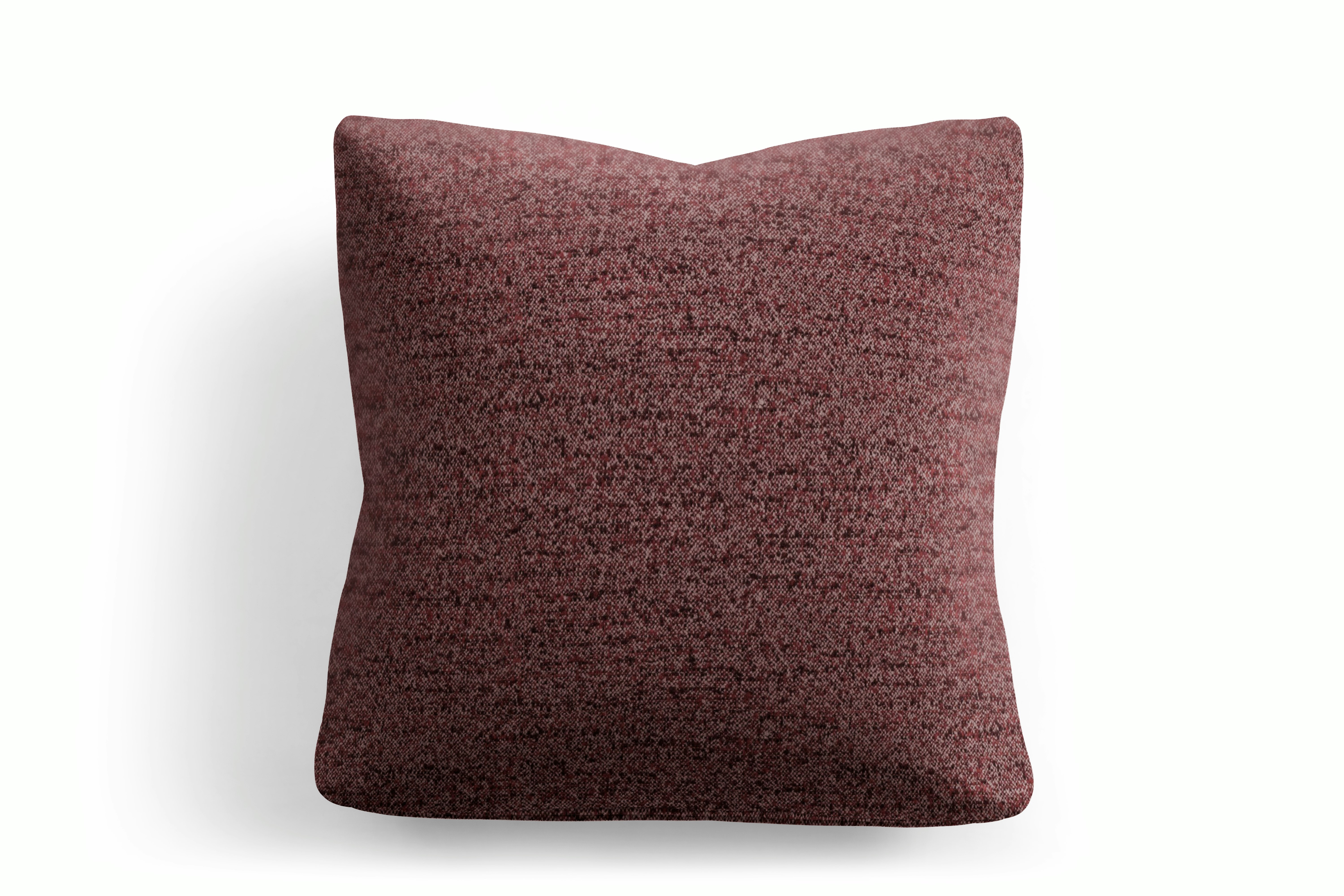A Irvin Throw Pillow in Merlot Viewed from the front.