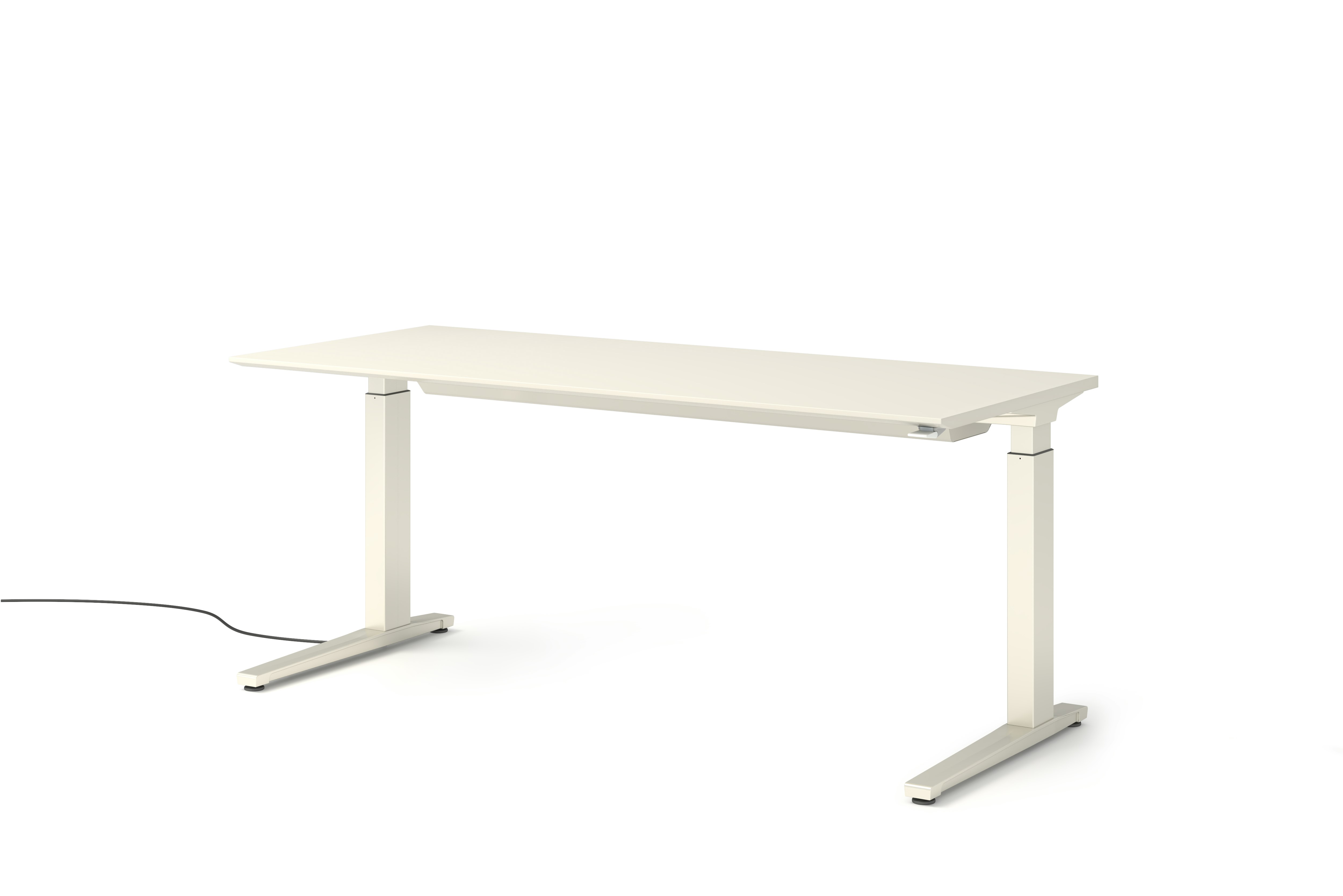 Renew Sit-To-Stand Desk - 29x70,  White Laminate White,  Hidden Power