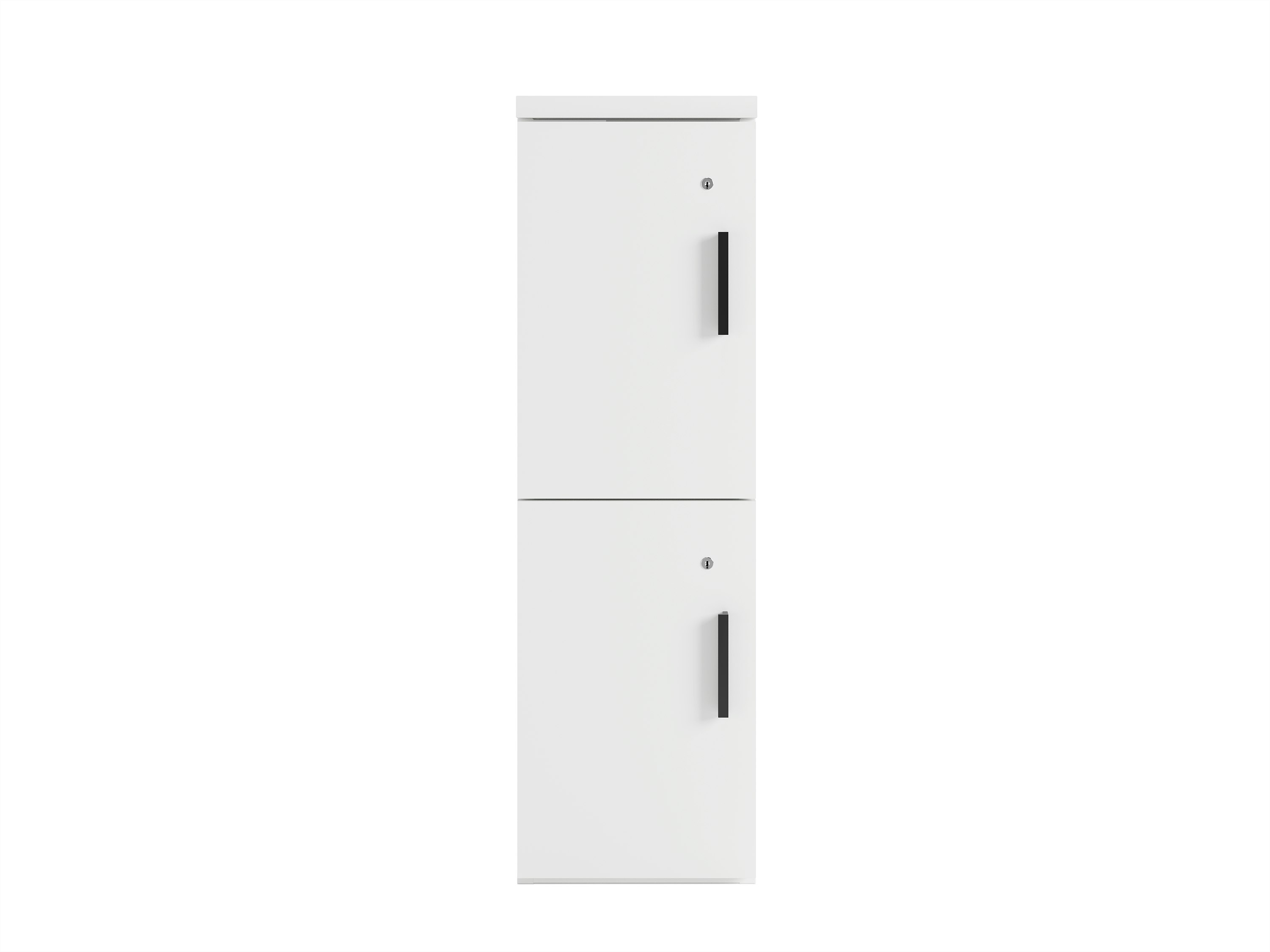 A white Series 2 locker with two doors.