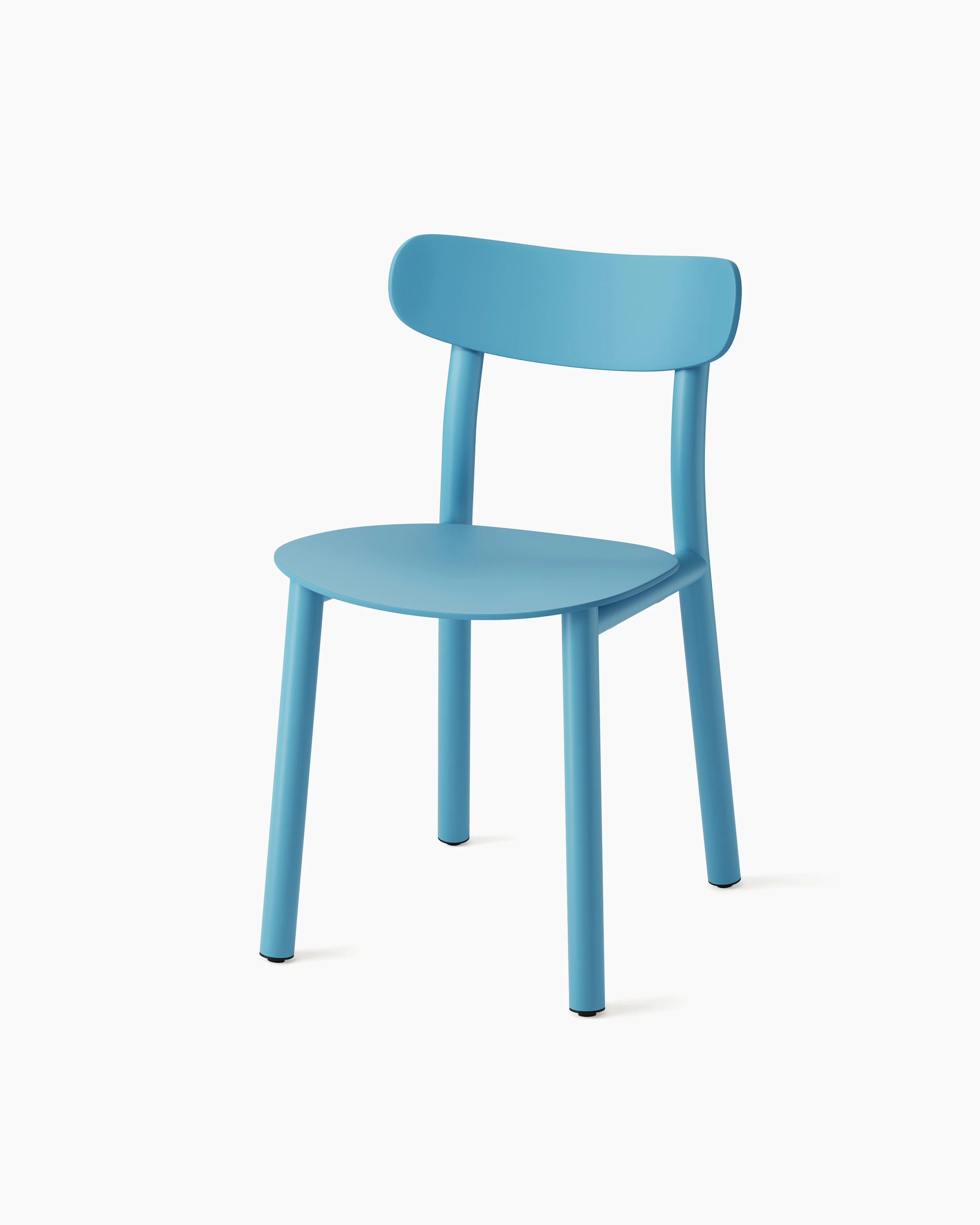 White background shot of Lotti Chair in Pastel Blue finish