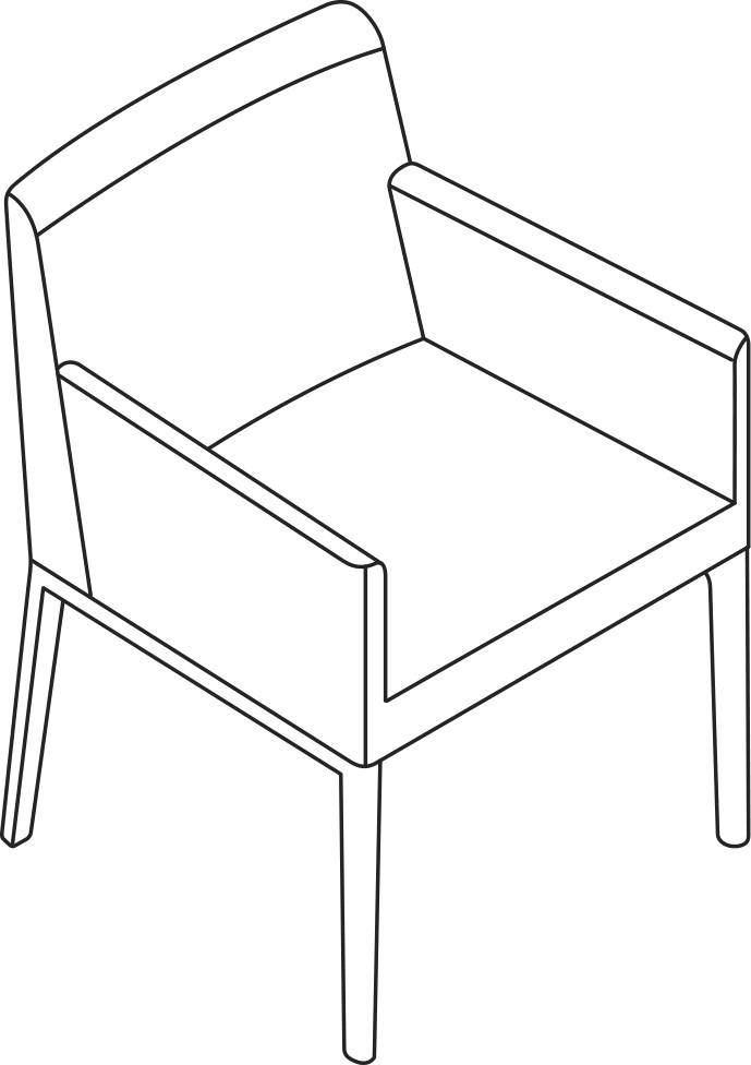 A line drawing - Nessel Armchair