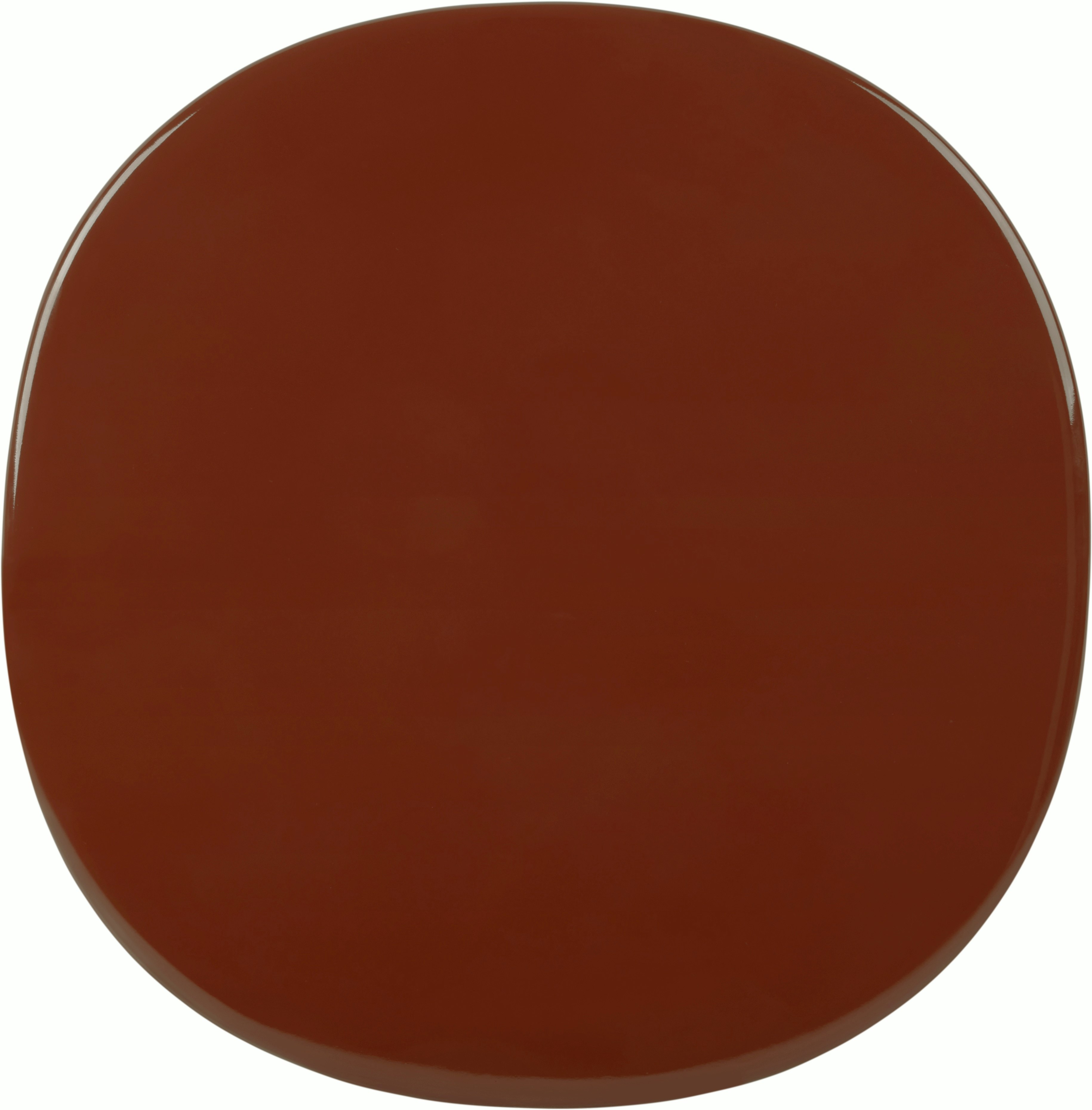 A Carmel Bistro Outdoor Dining Table in Rock Red viewed from above.