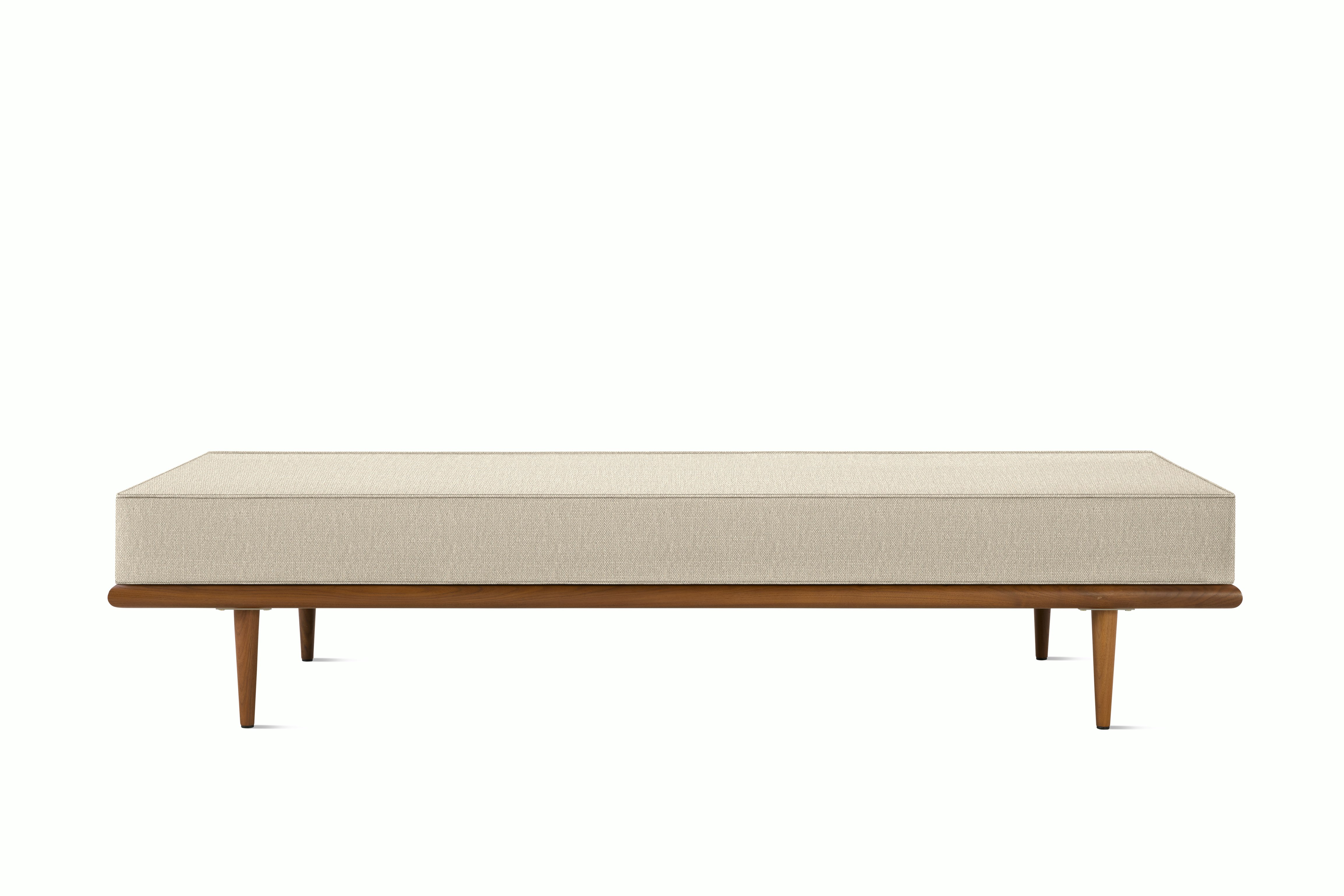 Nelson Daybed  - Standard, Walnut, Album Linen, Gentle, Taper