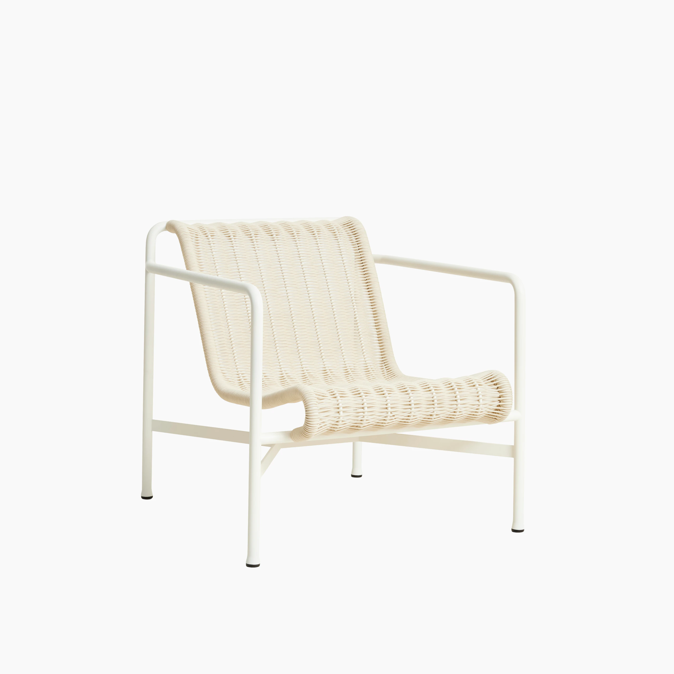 Palissade Cord Lounge Chair - Low Back, White